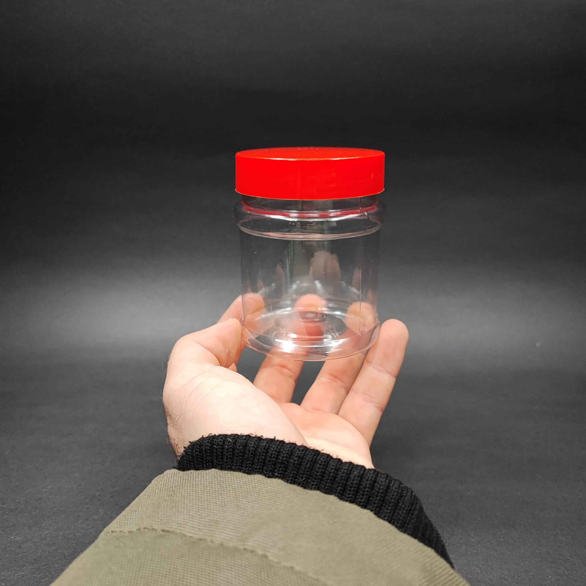 200 CC PET KAVANOZ - KIRMIZI KAPAKLI - İÇ TIPALI - 200 ML PLASTİK KREM KAVANOZU