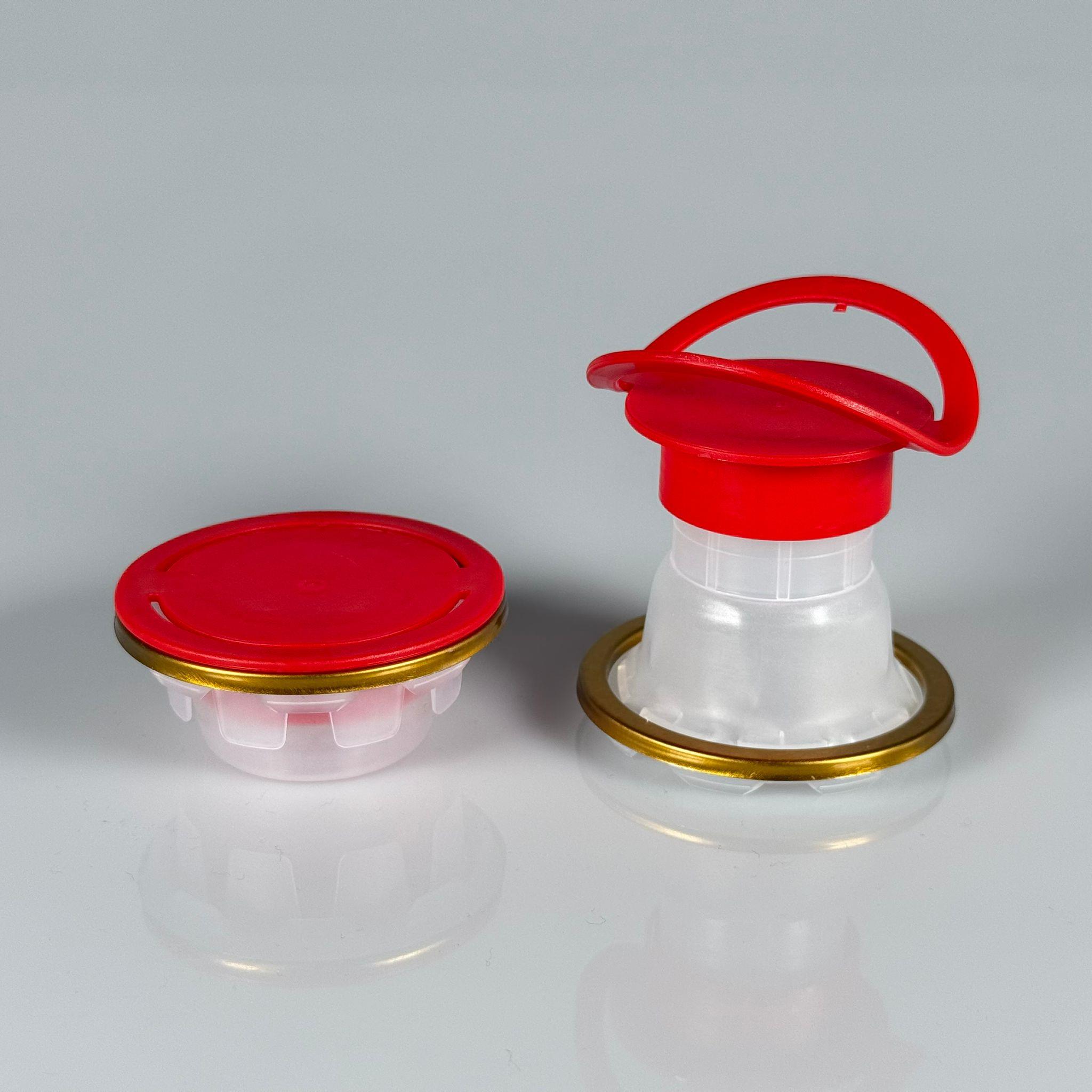 60/57 MM ÇEMBERLİ ECO SPOUT TENEKE KAPAK - KIRMIZI NATÜREL BERİCAP