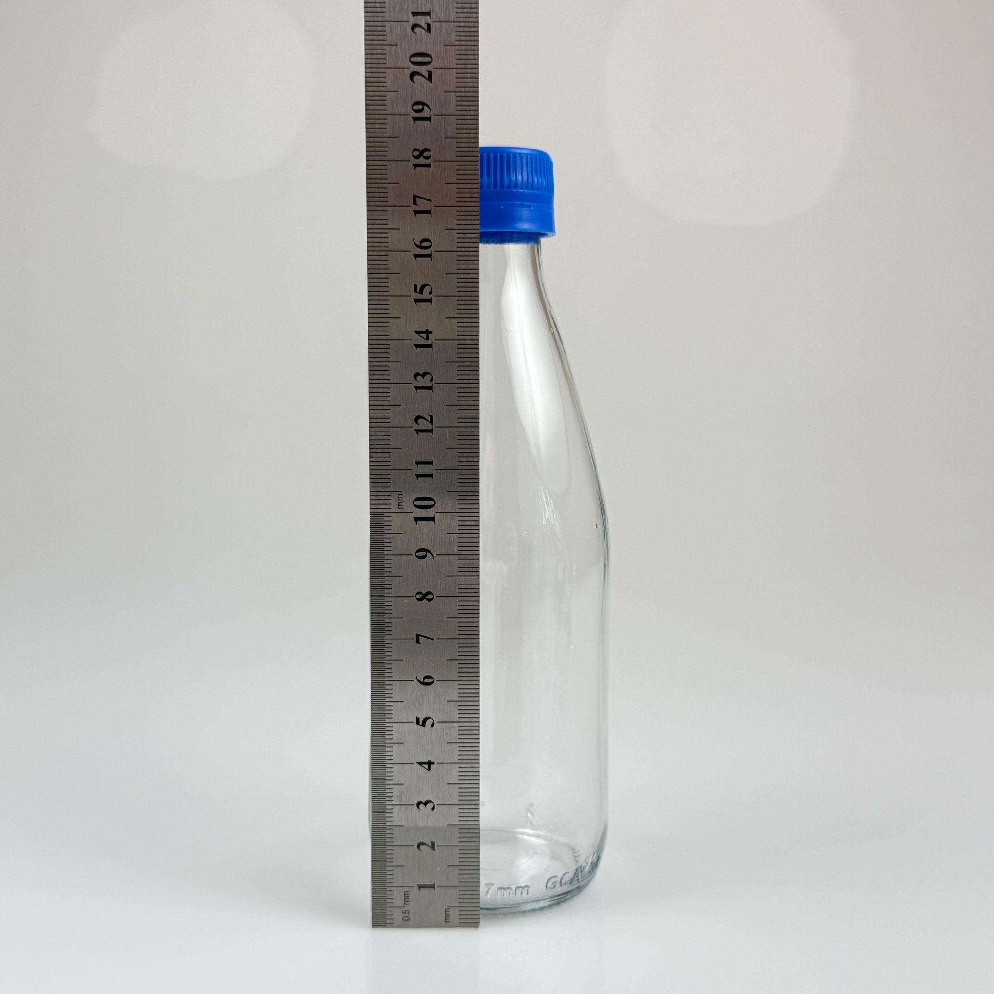 330 CC CAM ŞİŞE - MAVİ KİLİTLİ KAPAKLI - 330 ML CAM ŞİŞE