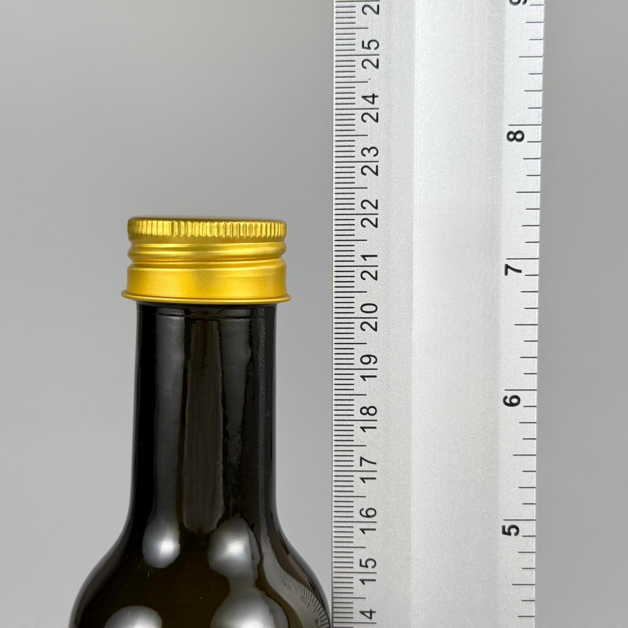 250 CC YEŞİL CESENA MODEL DORİCA CAM ŞİŞE - GOLD METAL KAPAKLI - 250 ML CESENA ŞİŞE - YEŞİL