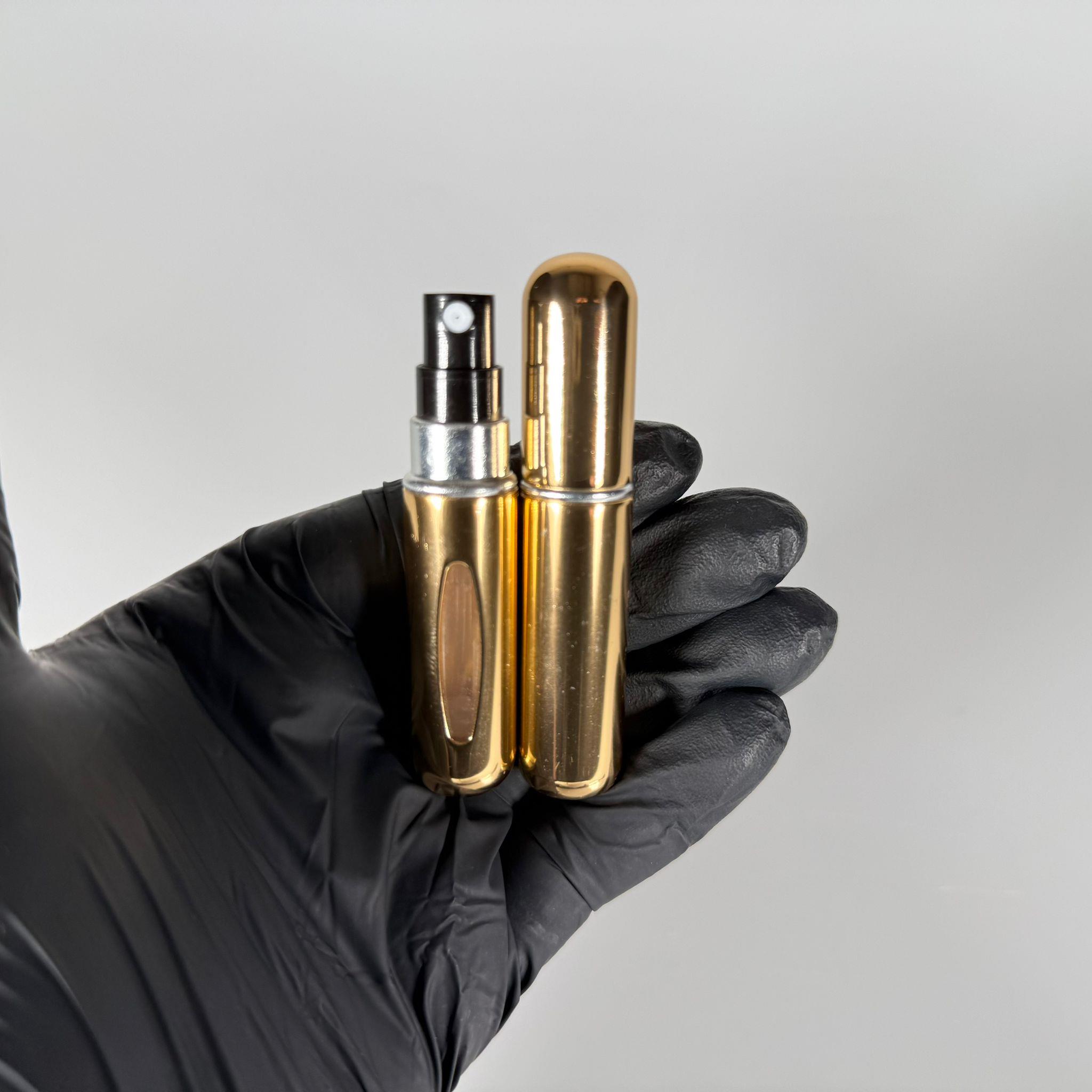 CEP PARFÜM ŞİŞESİ, ALTTAN DOLDURMA, 5 ML ATOMİZER FISFISLI MİNİ SEYAHAT PARFÜM ŞİŞESİ, 5 CC ALTTAN DOLDURULABİLİR MİNİ CEP PARFÜM ŞİŞESİ GOLD