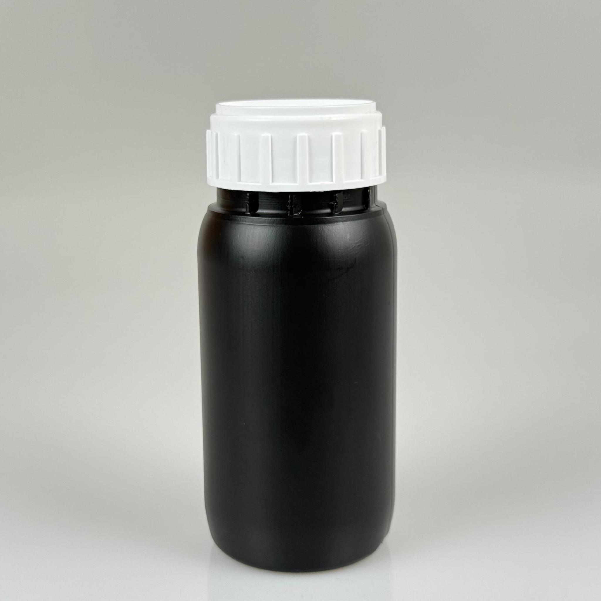 0,25 LT ZİRAİ İLAÇ BİDONU SİYAH + BEYAZ ALÜMİNYUM FOLYOLU İNDİKSİYON CONTA SK50 KAPAK - 250 CC PE POLİETİLEN TARIM BİDON