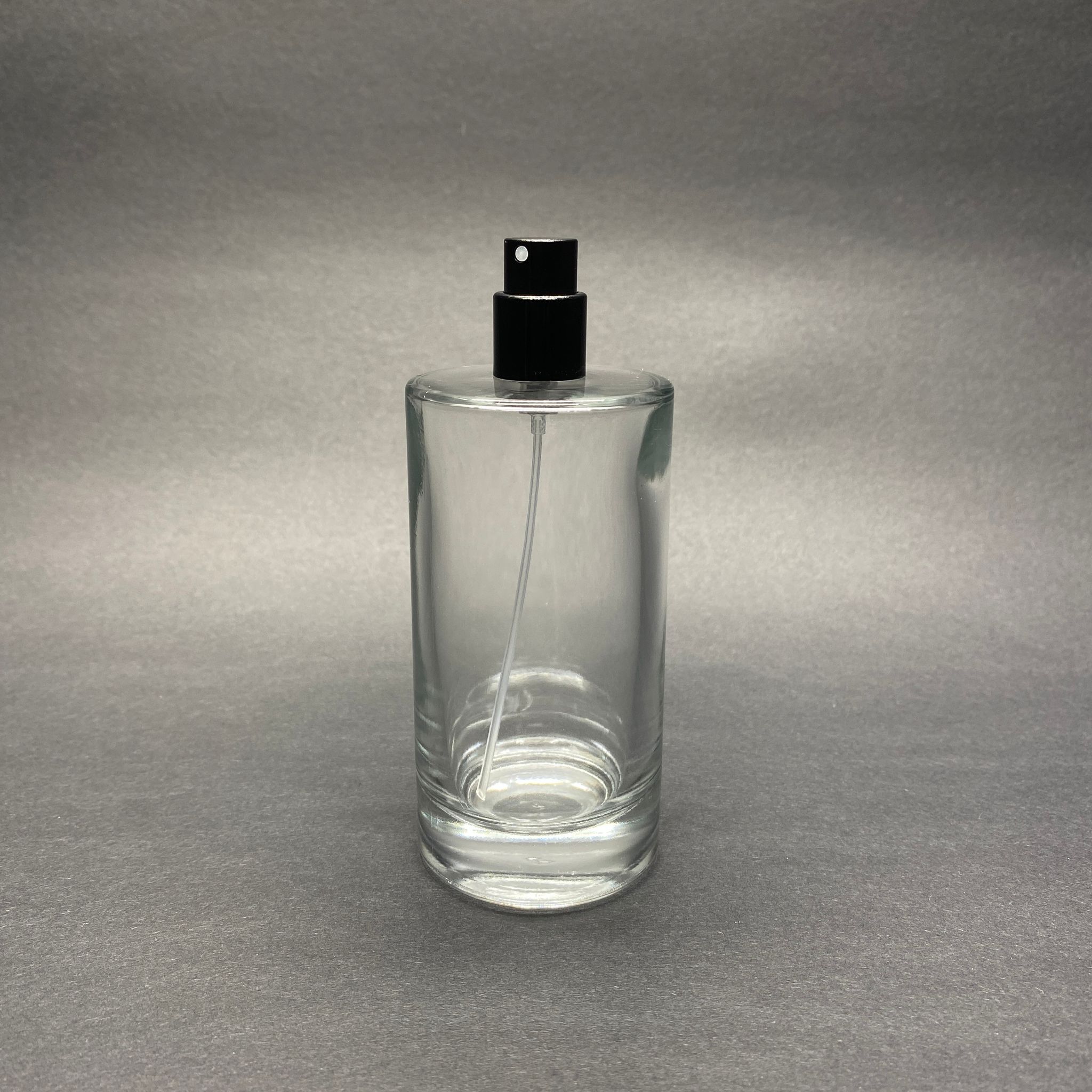 100 ML SİLİNDİR MODEL SAVAGE PARFÜM ŞİŞESİ - SİYAH METAL SPREYLİ (AĞIZ 15 MM GEÇME KOLAY KAPAMA)