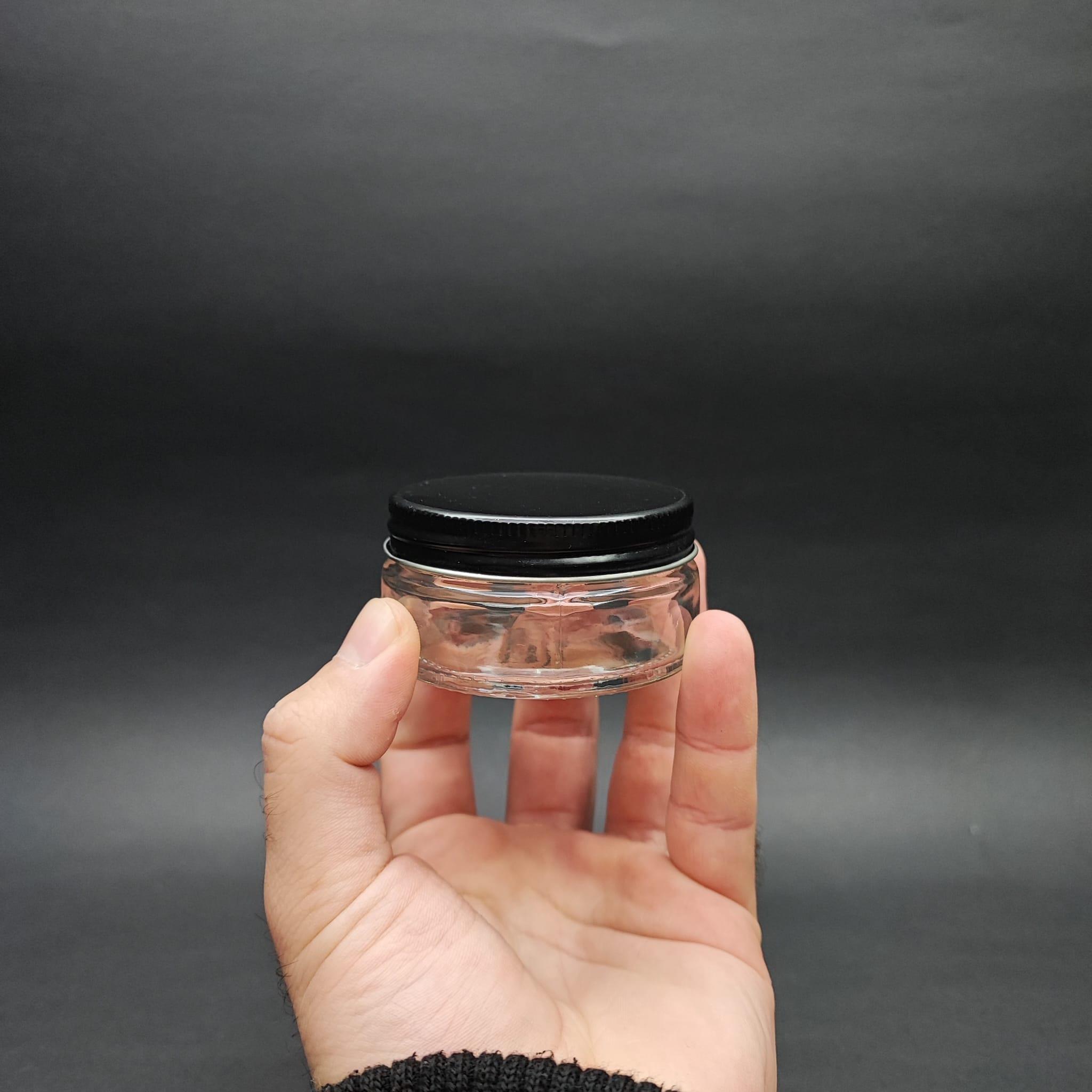 50 ML CAM KREM KAVANOZU + İÇ TIPA + SİYAH METAL KAPAK - 50 CC PAŞABAHÇE KREM KAVANOZLARI