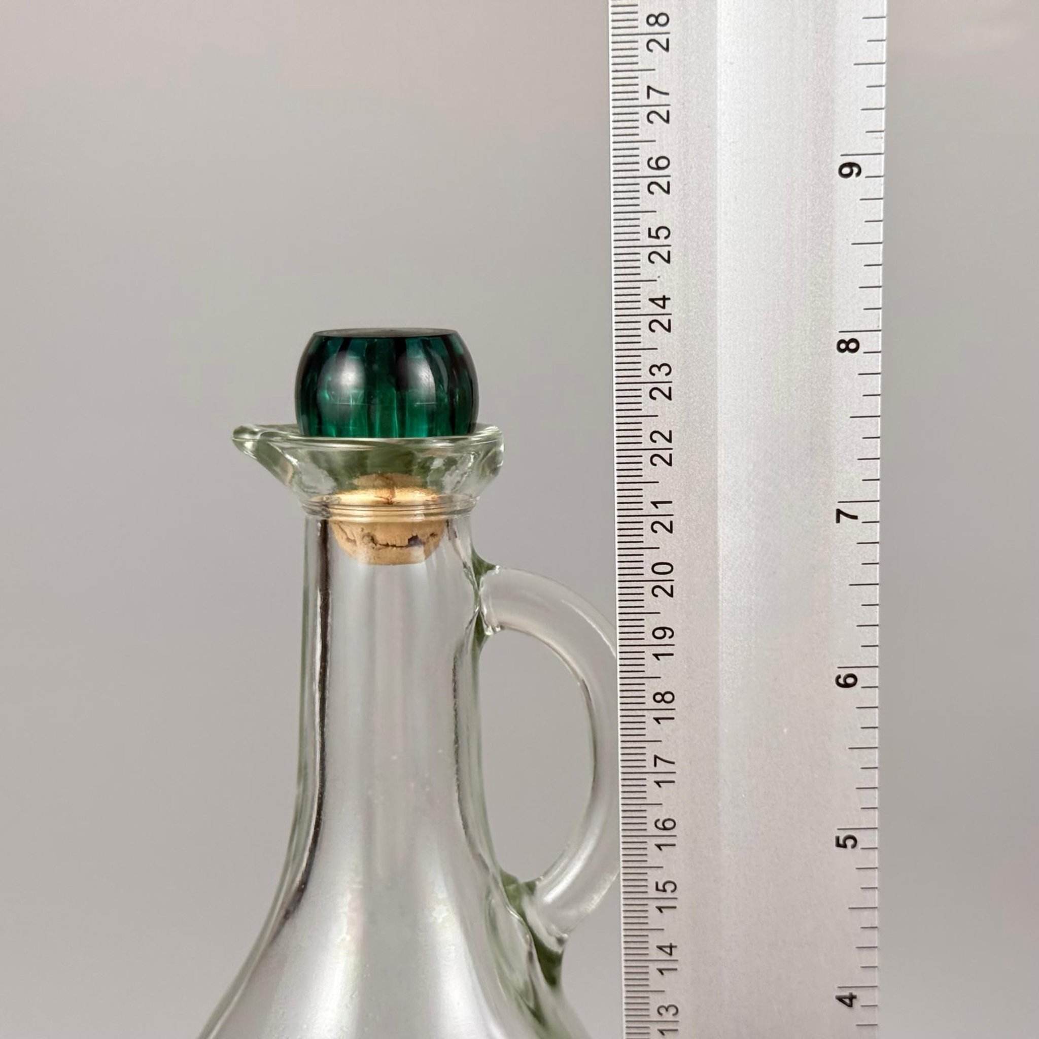 500 CC GAGALI KULPLU YAĞLIK CAM ŞİŞE - 500 ML GALON YAĞDANLIK ŞİŞE - YAĞ ŞİŞESİ - ŞEFFAF - YEŞİL MANTAR TIPALI