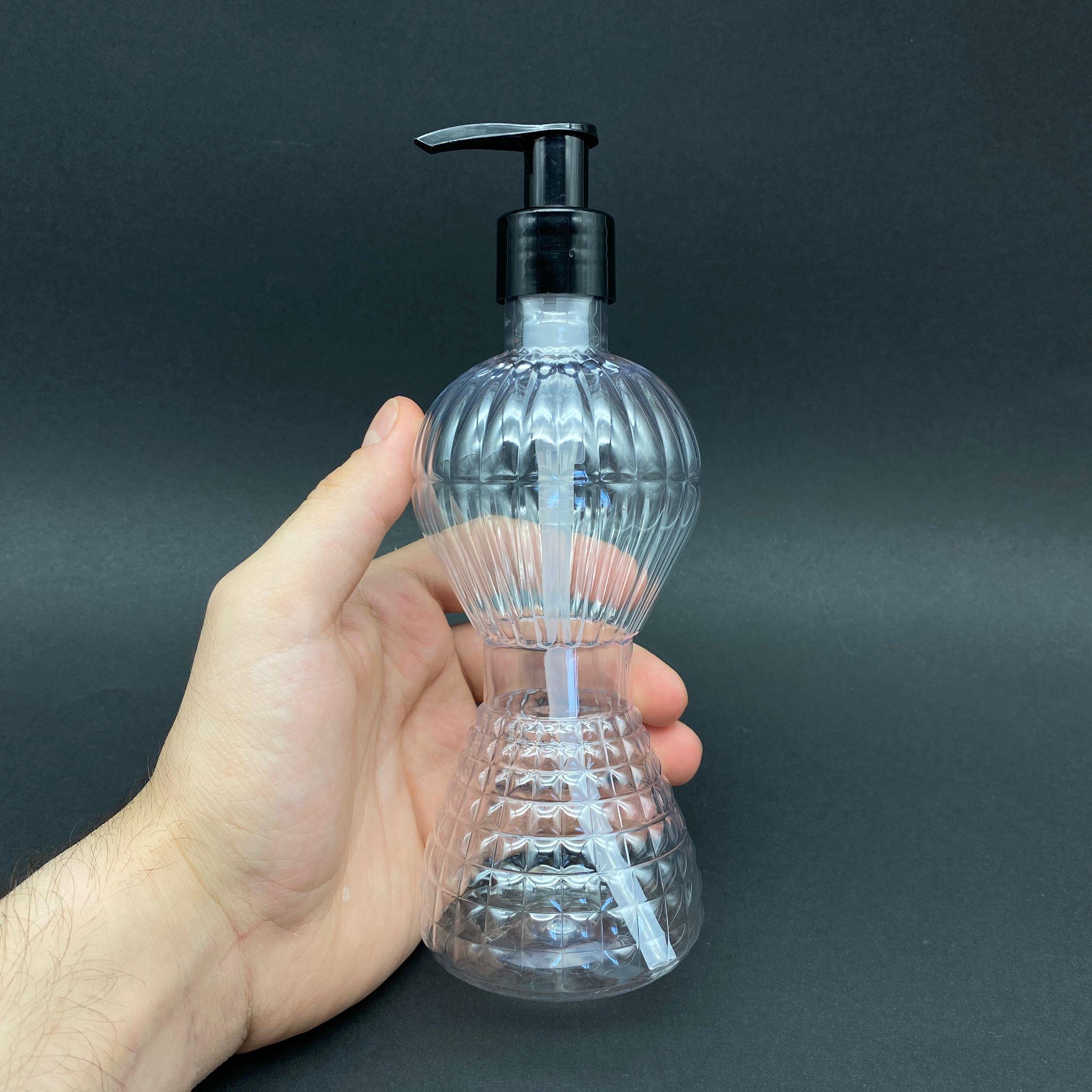 300 CC PIRLANTA MODEL PET ŞİŞE - SİYAH POMPALI  - 300 ML POMPALI PLASTİK ŞİŞE