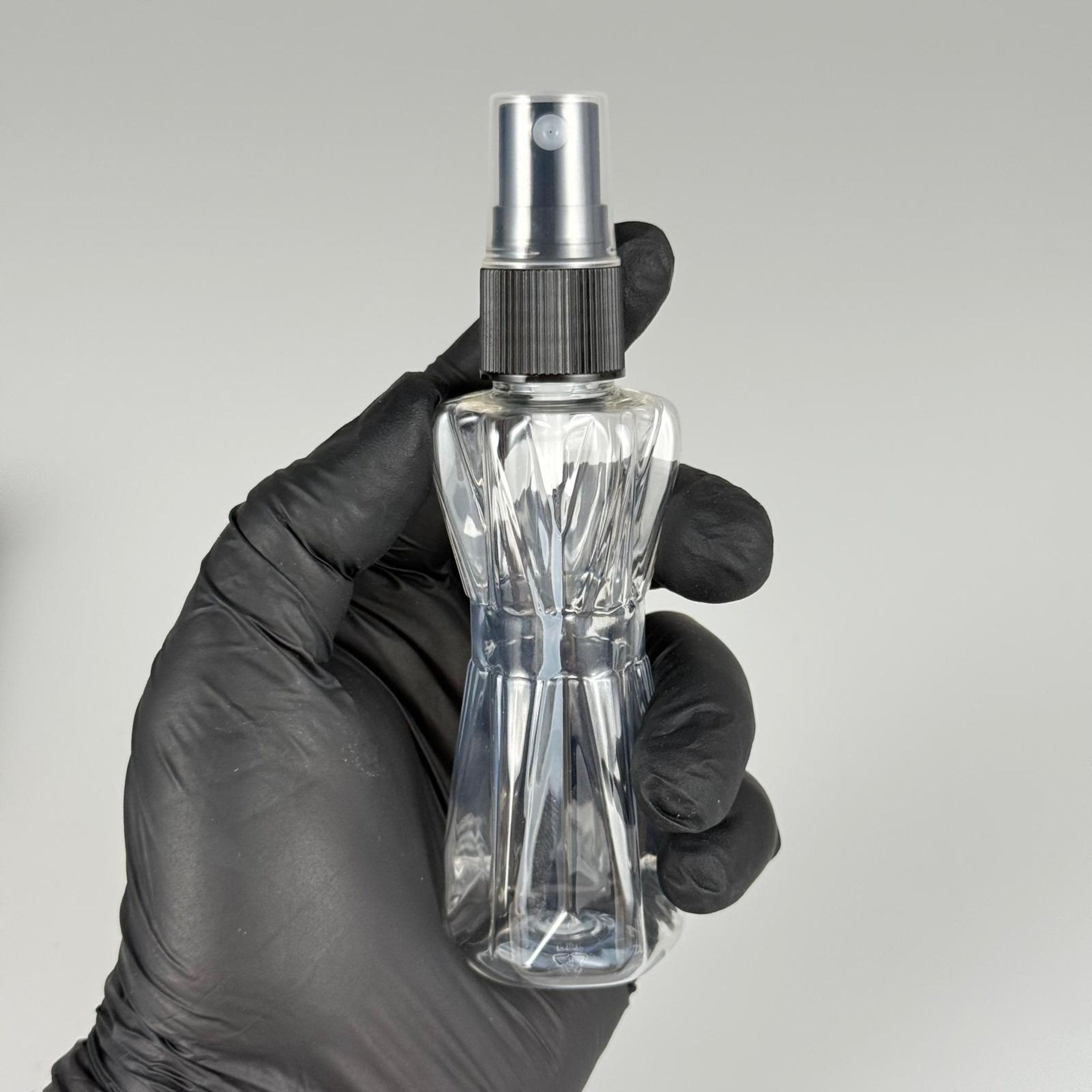 50 CC ELMAS CAMPET ŞİŞE - SİYAH SPREYLİ TAKIM - 50 ML SPREYLİ KOLONYA ŞİŞESİ