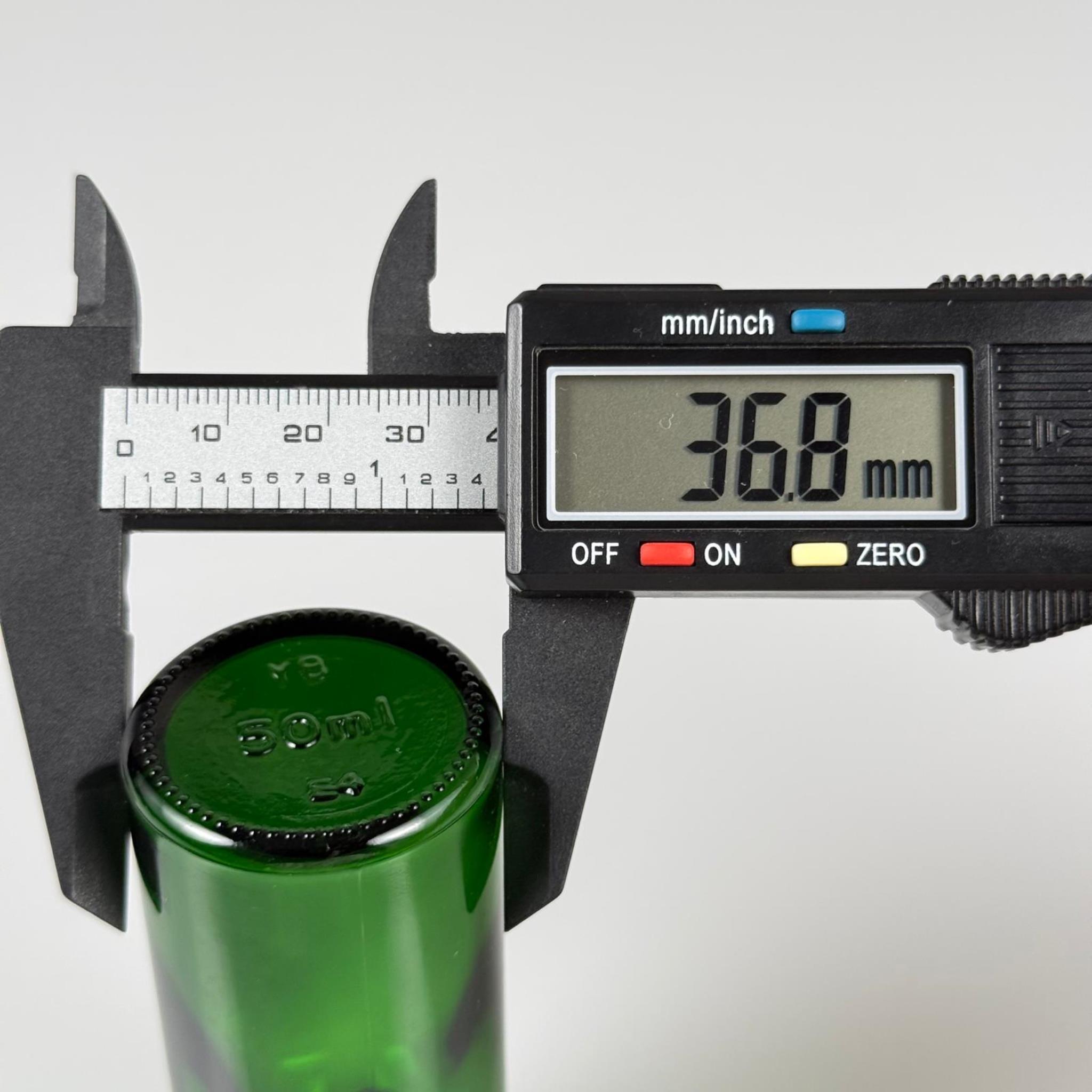 50 CC YEŞİL CAM ŞİŞE 18 MM İTHAL