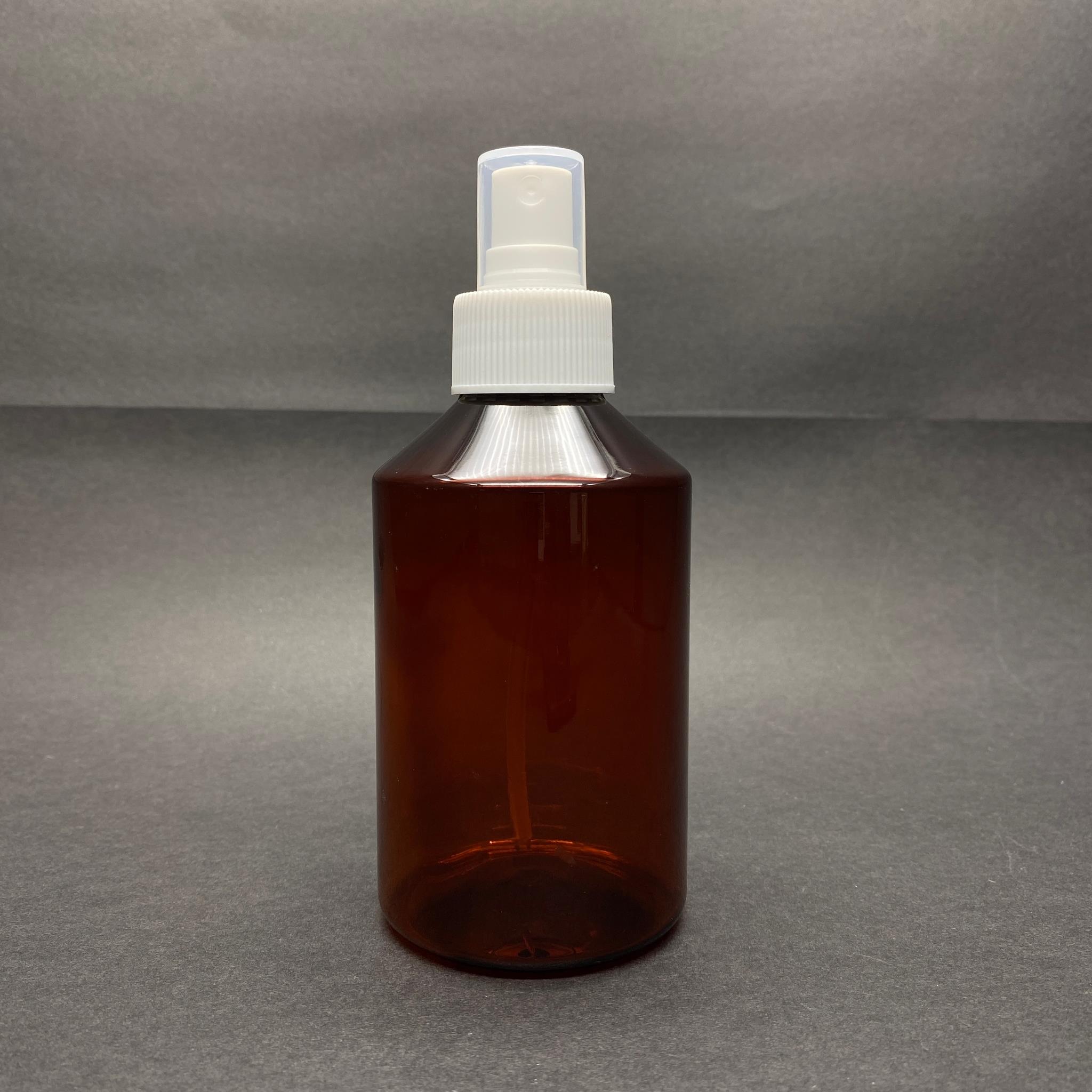 250 CC AMBER PLASTİK ŞİŞE - BEYAZ PARMAK SPREYLİ - 250 ML AMBER SPREYLİ PET ŞİŞE