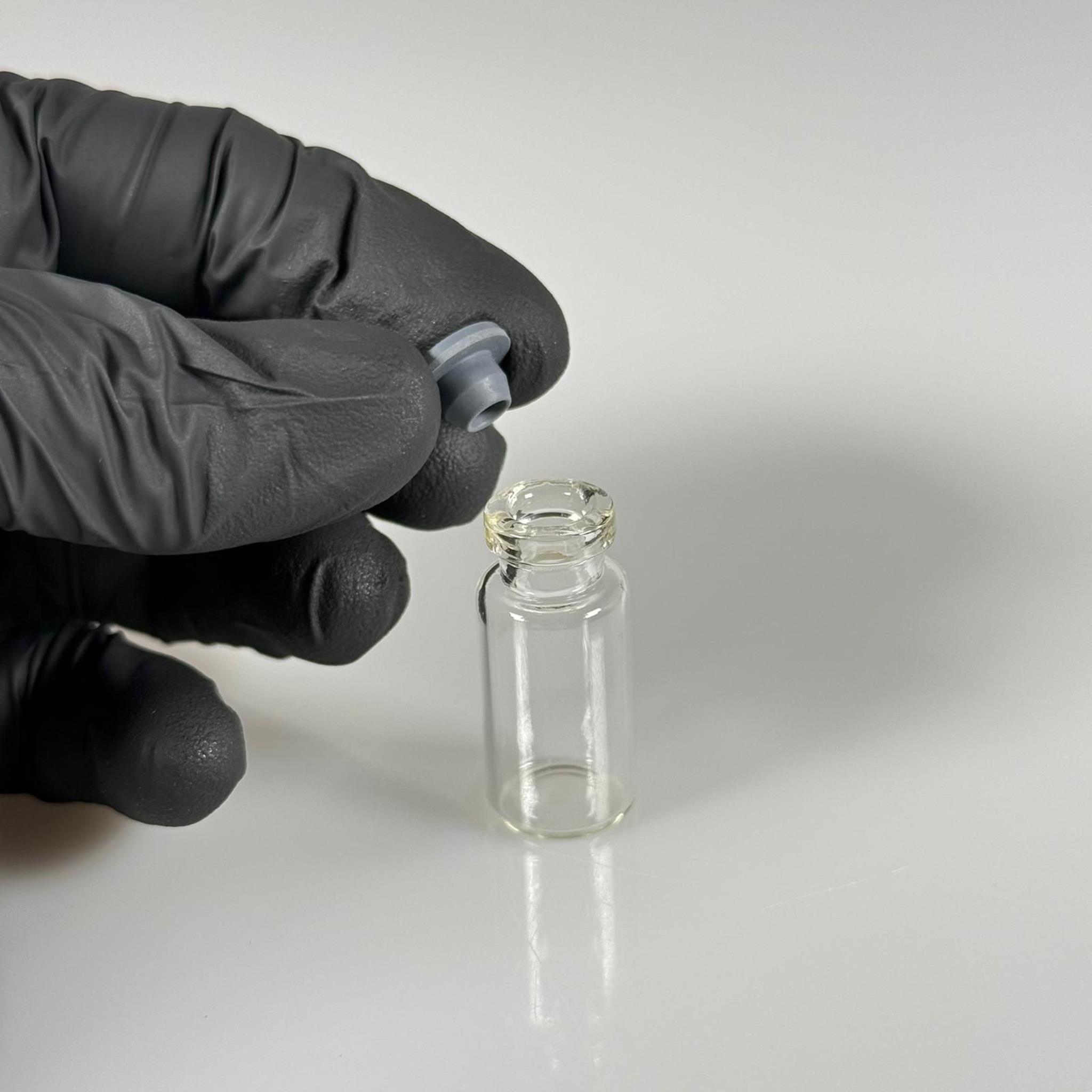 3 ML vial flakon şişe - 13 ağız 3 cc şeffaf cam ilaç şişesi + kauçuk butil enjektör tıpası