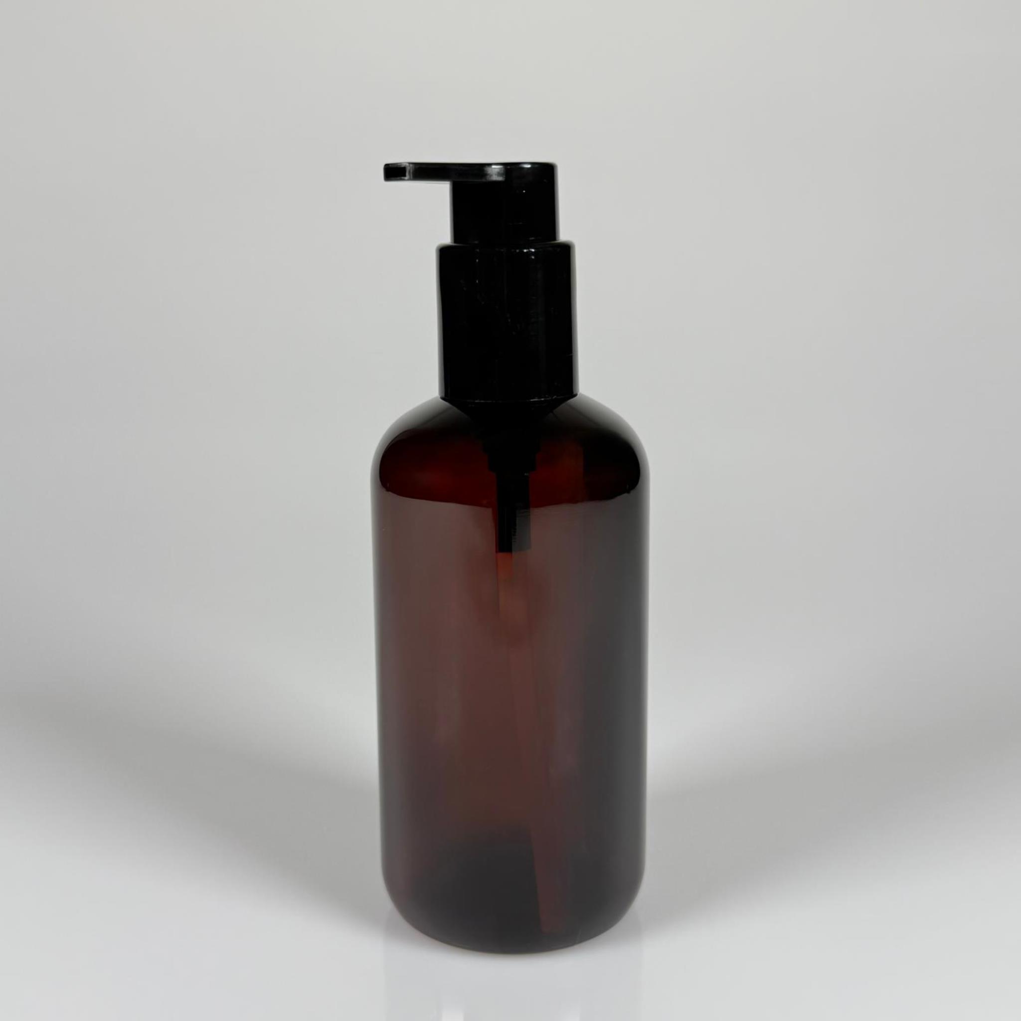 250 CC PET ŞİŞE (30 GR) - SİYAH XAVIER POMPALI - SERUM, LOSYON, KREM POMPALI POMPALI - 250 ML PLASTİK ŞİŞE - AMBER