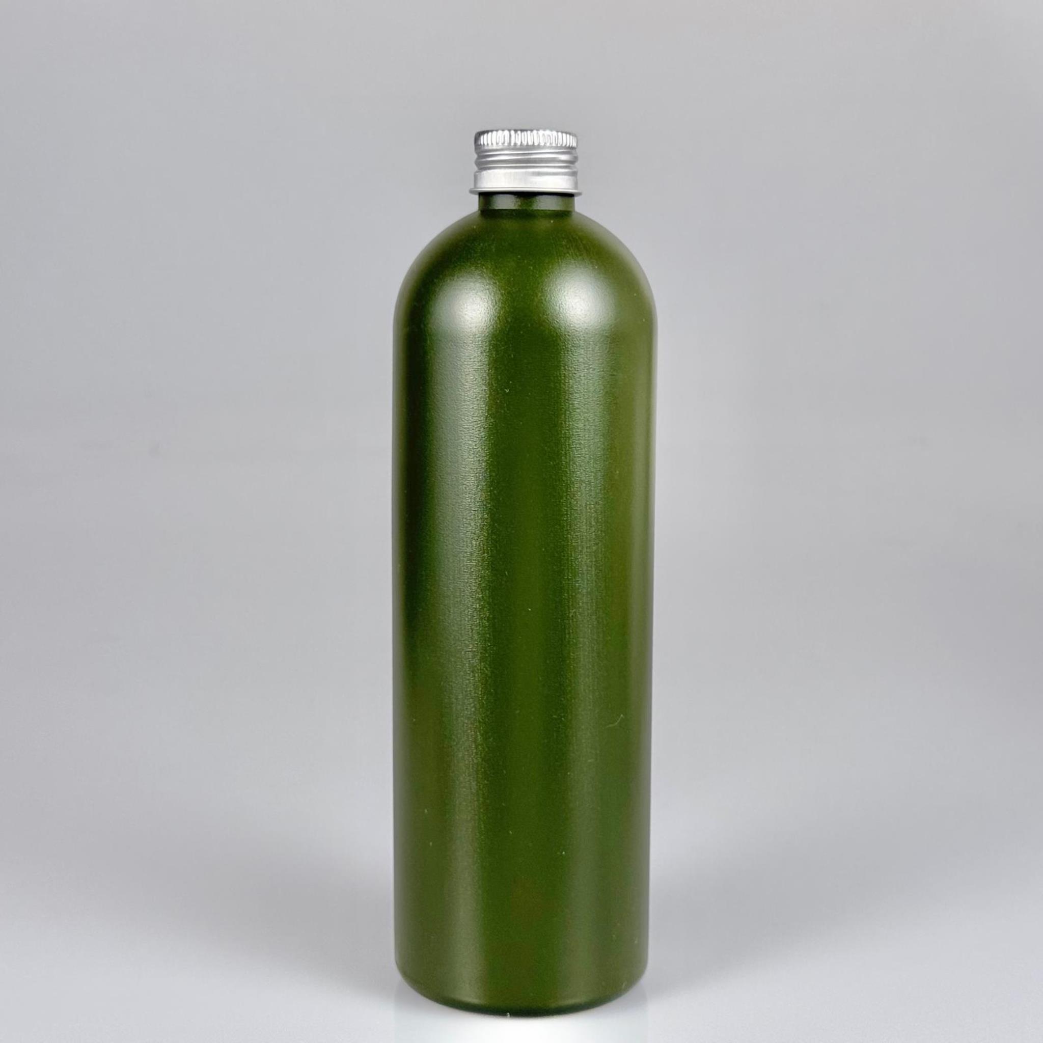 500 CC YEŞİL SİLİNDİR MODEL MAT SIKILABİLİR POLİETİLEN ŞİŞE 47 GRAM (24 AĞIZ) + KÖPÜK CONTALI GÜMÜŞ METAL ALÜMİNYUM KAPAK - 500 ML POLİETİLEN ASETON ŞİŞESİ