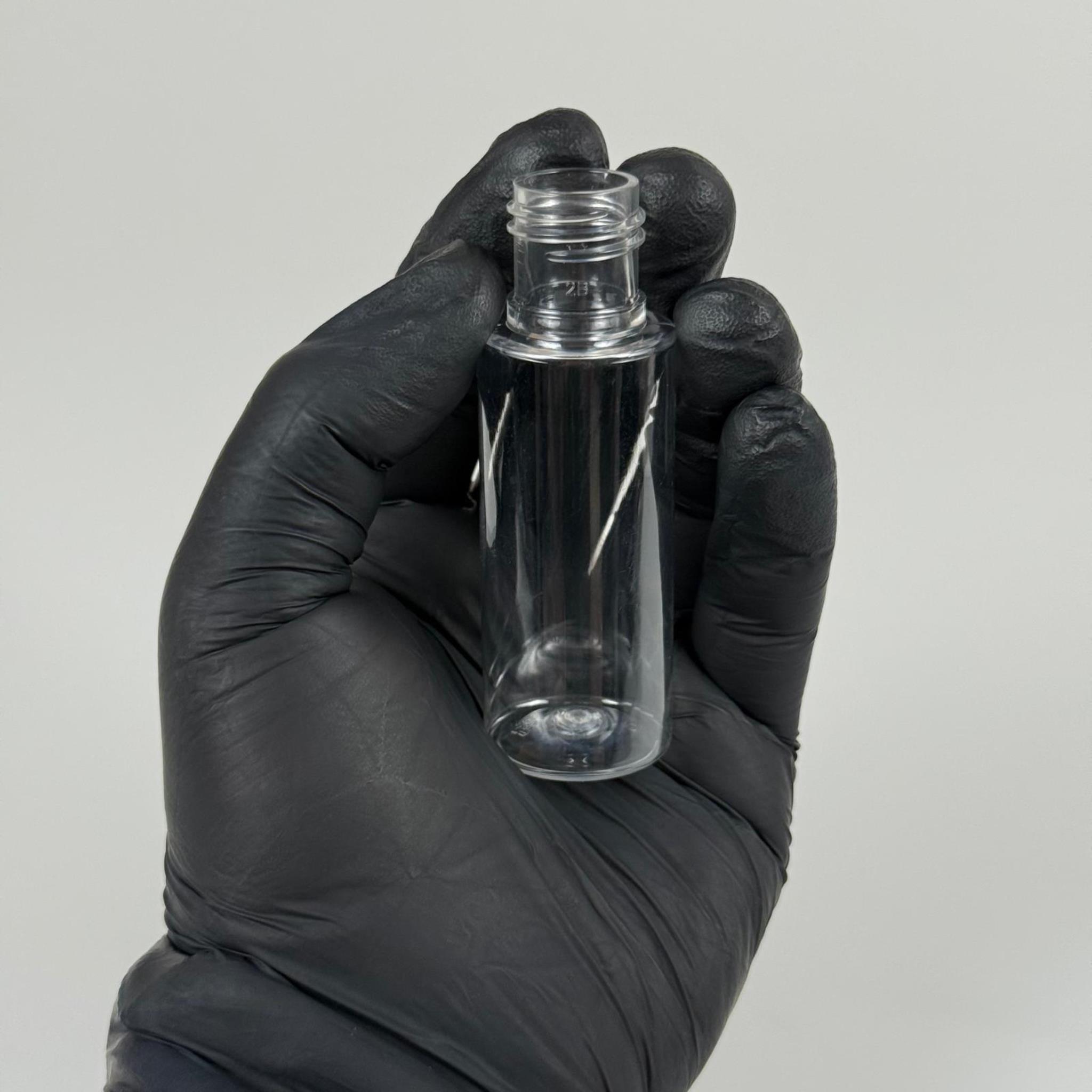 30 CC ŞEFFAF SİLİNDİR UZUN MODEL PET ŞİŞE KAPAKSIZ (18 AĞIZ) - 30 ML PET ŞİŞE