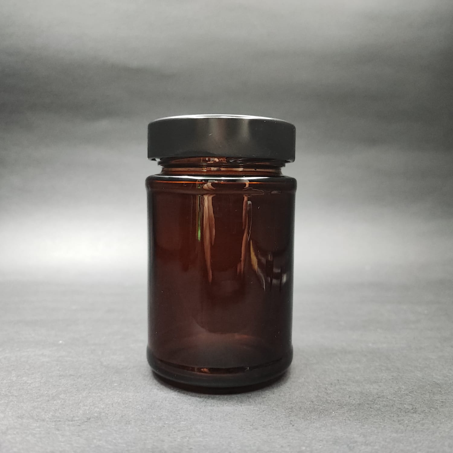 220 CC AMBER CAM KAVANOZ -SİYAH KAPAKLI - 220 ML KAVANOZ - MUM KAVANOZLARI