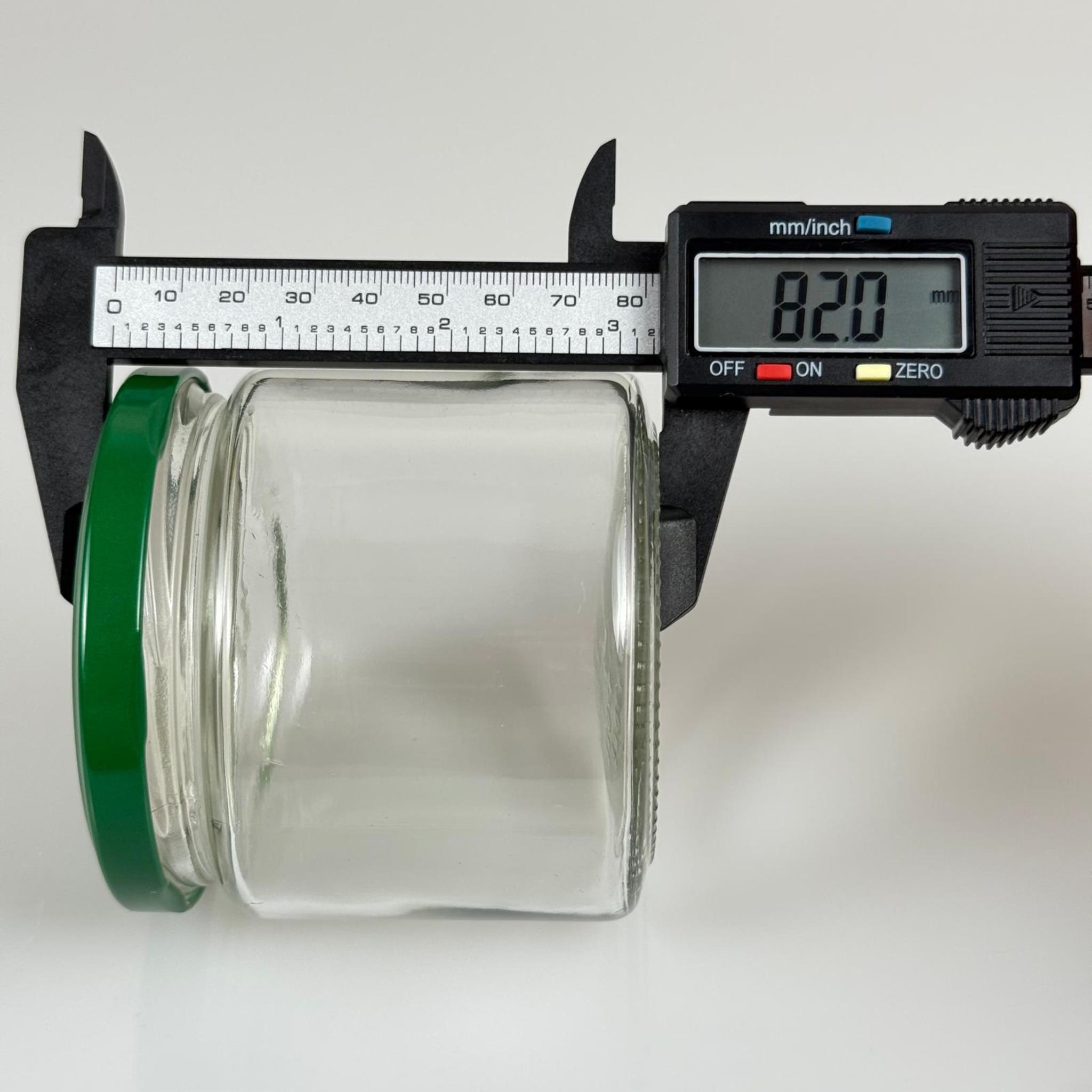 370 CC GENİŞ AĞIZLI CAM KAVANOZ - KOYU YEŞİL KAPAKLI - 370 ML CAM KAVANOZ
