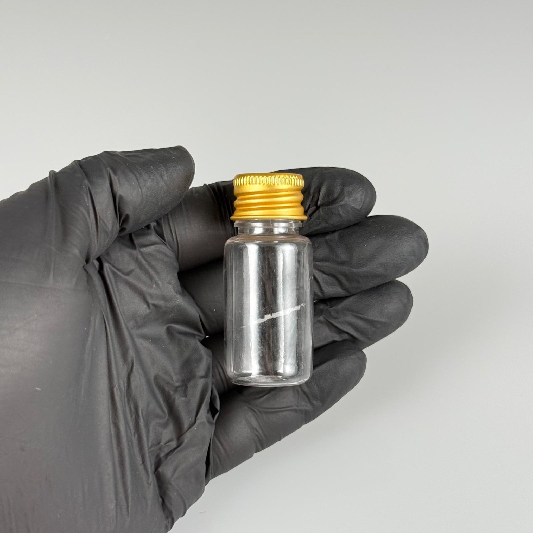 10 CC ŞEFFAF PET SHOT ŞİŞE - KÖPÜK CONTALI GOLD ALÜMİNYUM METAL KAPAKLI + KÖR TIPALI TAKIM - 10 ML PLASTİK ŞİŞE