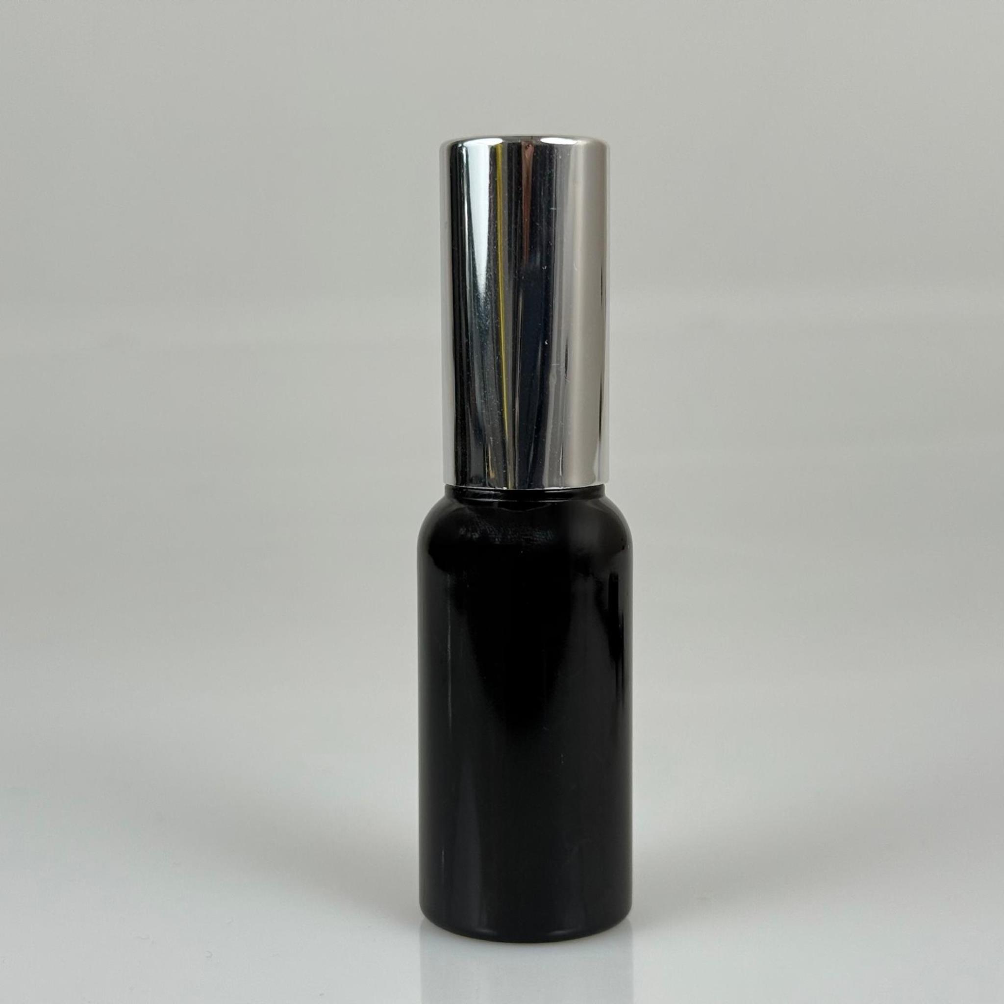 30 ML PET KOLONYA, PARFÜM VB ŞİŞELERİ - METAL ALÜMİNYUM GÜMÜŞ KAPAK + VİDALI SPREY + 30 CC SİYAH ŞİŞE SET TAKIM