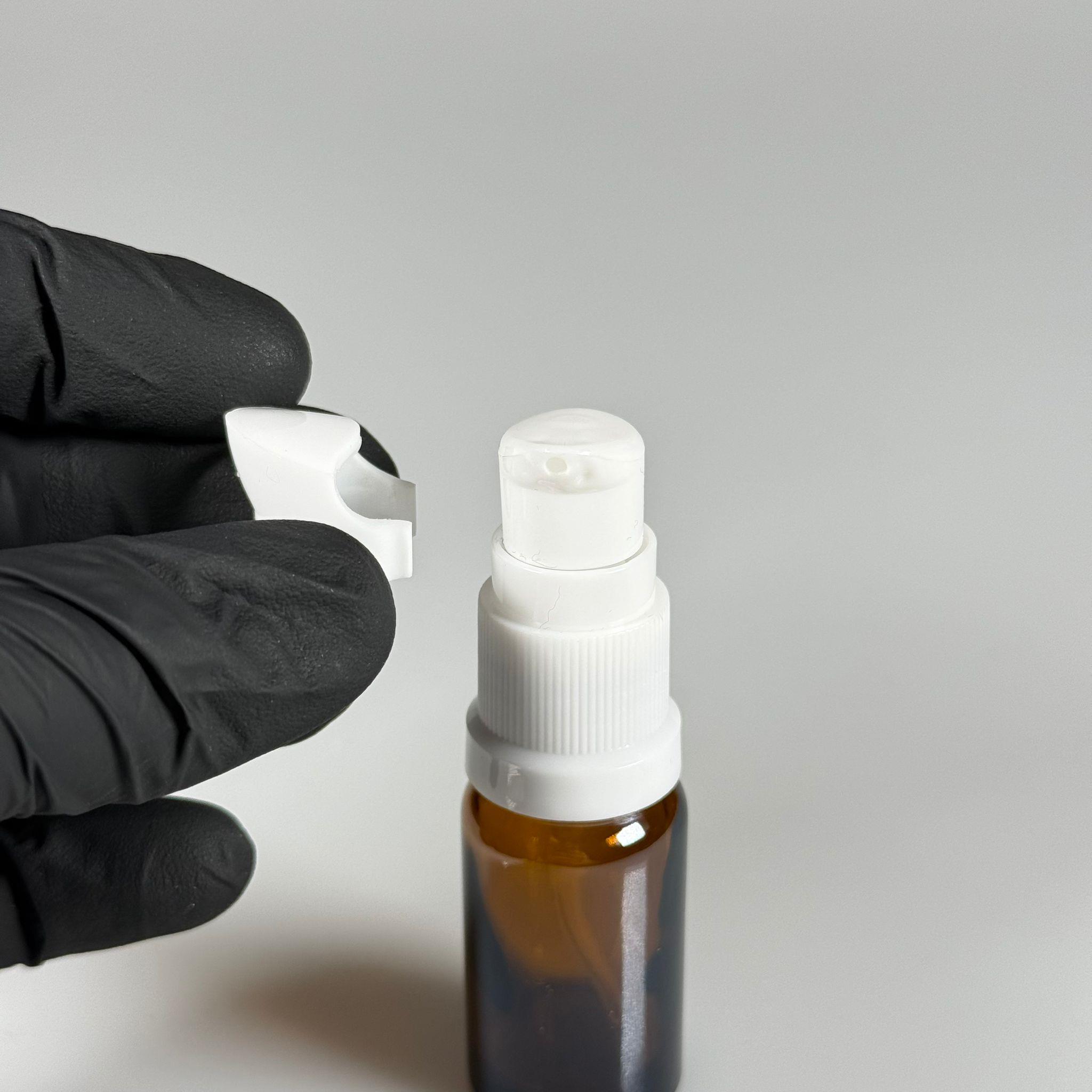 10 CC AMBER CAM ŞİŞE - SIZDIRMAZ ETEKLİ BEYAZ LOSYON POMPALI TAKIM - 10 ML LOSYON ŞİŞESİ - YAĞ, KREM GİBİ YOĞUN KIVAMLI SIVILAR İÇİN CAM AMBALAJ