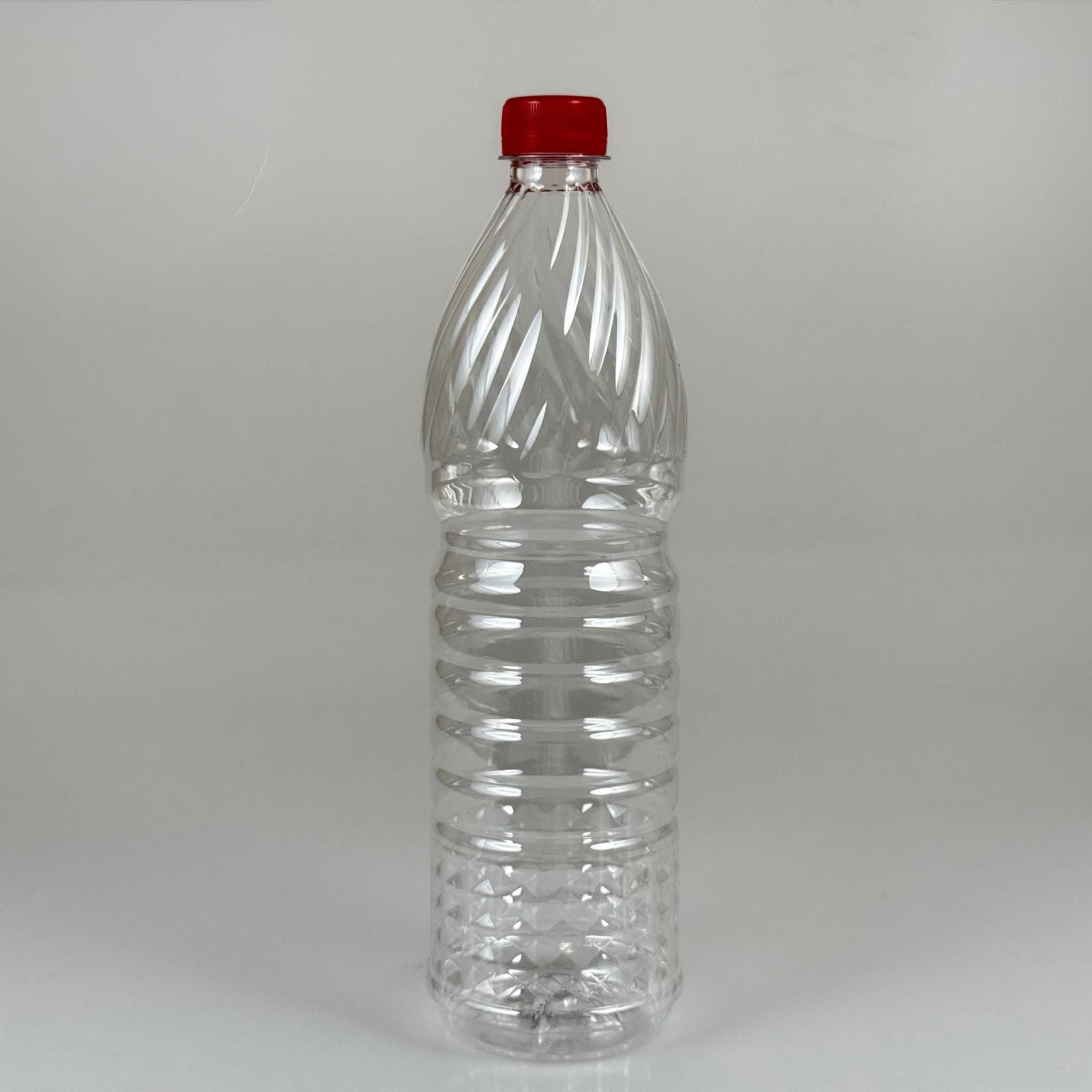 1 LİTRE KALIN PET ŞİŞE (29 GR) - KİLİTLİ KIRMIZI KAPAKLI - 1000 CC PET ŞİŞE