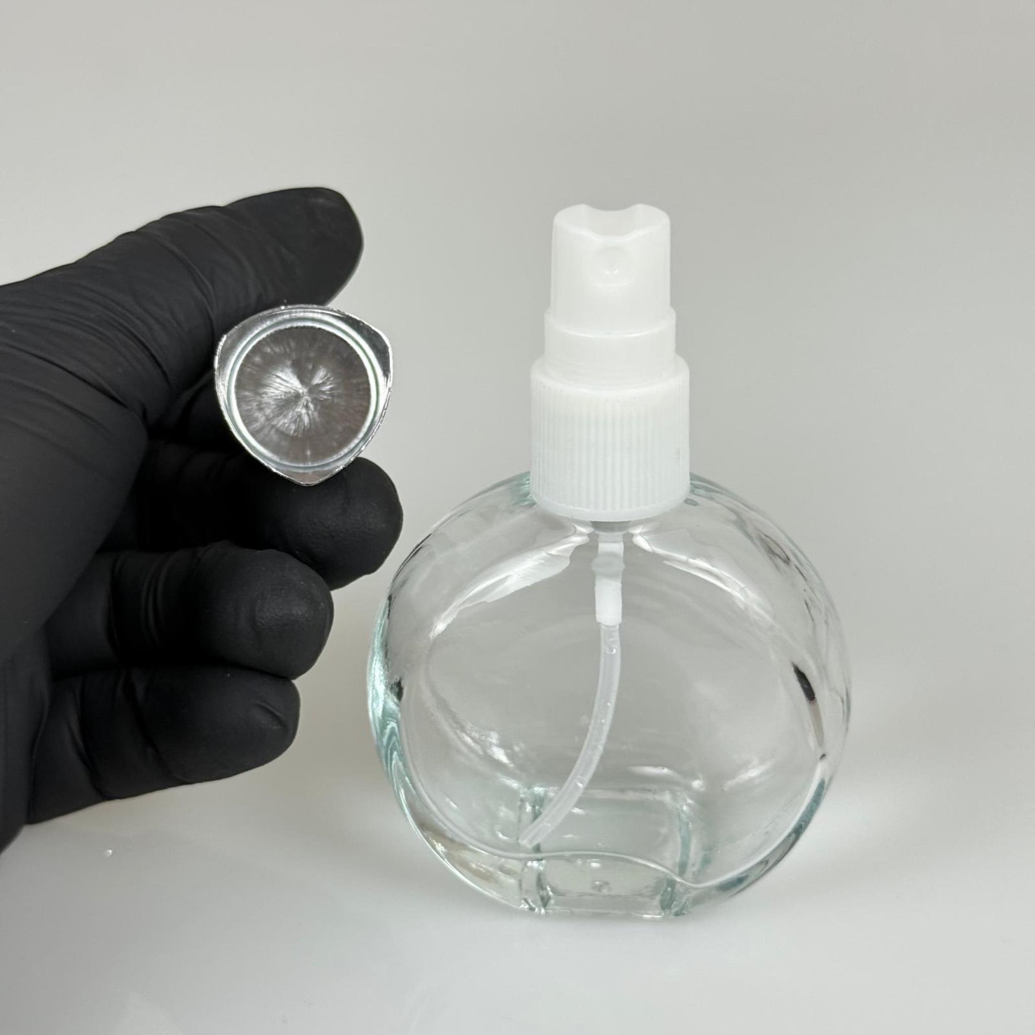 50 CC OVAL YUVARLAK CAM ŞİŞE + GÜMÜŞ SPREY FISFIS - 50 ML HEDİYELİK CAM KOLONYA ŞİŞESİ - DÜĞÜN, NİŞAN, SÖZ, KINA, CENAZE, PROMOSYON, PARFÜM İÇİN HEDİYELİK KOLONYA ŞİŞELERİ