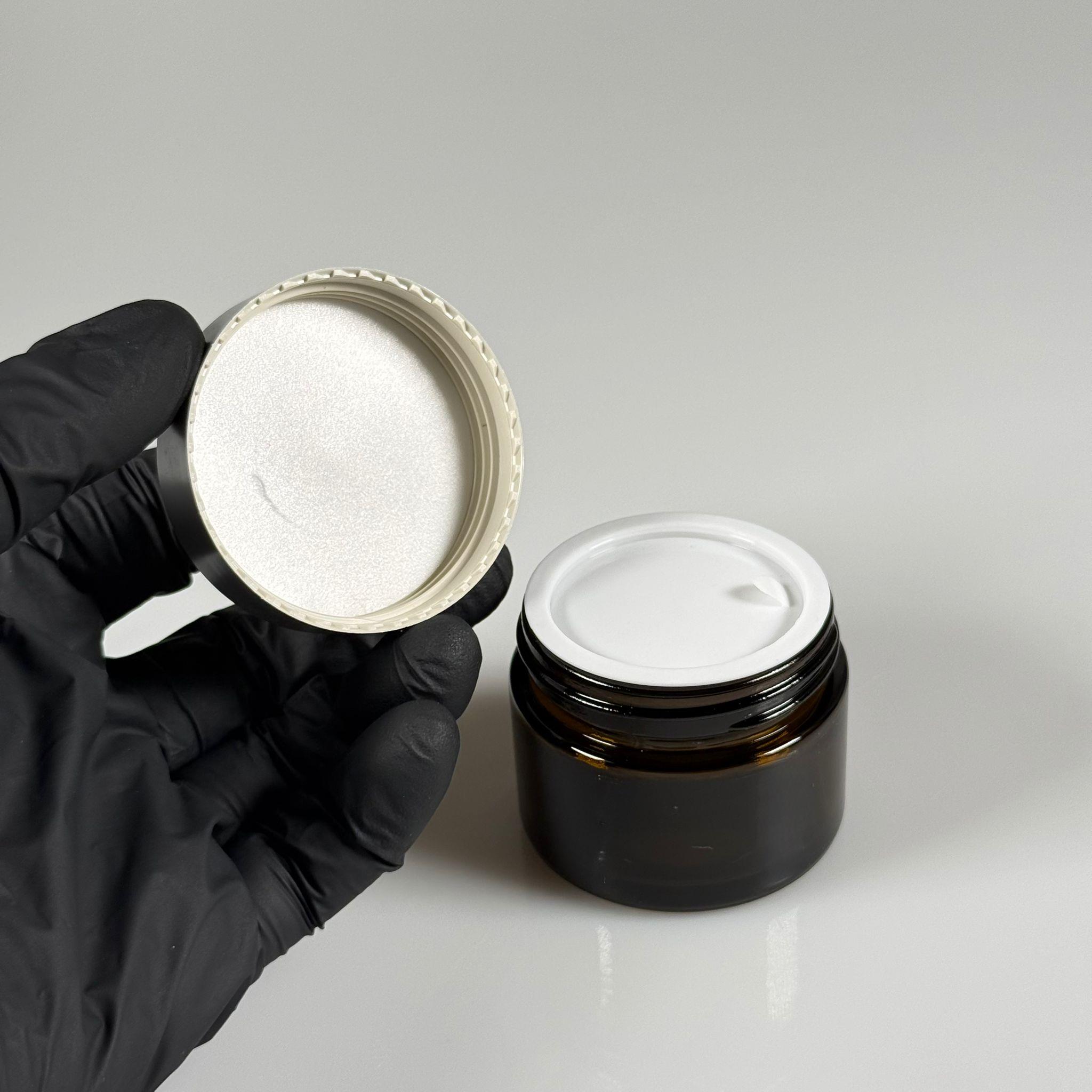 50 CC CAM AMBER KREM KAVANOZU - GÜMÜŞ KAPAKLI İÇ CONTALI - 50 ML KAHVERENGİ KREM KAVANOZU - AMBER MUM KAVANOZU