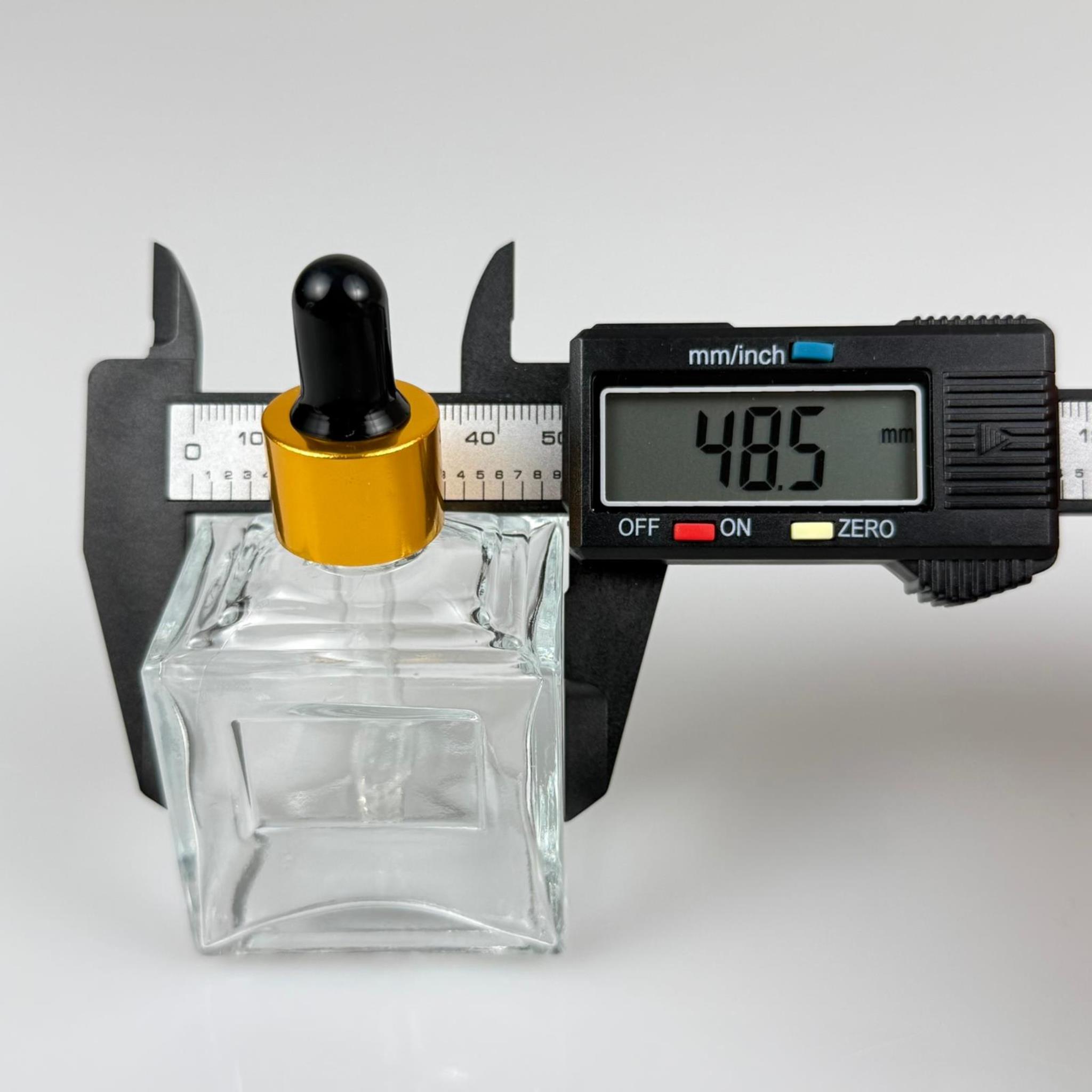 50 CC KÖŞELİ PRİZMA PRESTİJLİ CAM DAMLALIKLI ŞİŞE - SİYAH EMZİK - GOLD METALİK KAPAK - 50 ML CAM DAMLALIKLI ŞİŞE - DAMLALIKLI BOŞ ŞİŞE