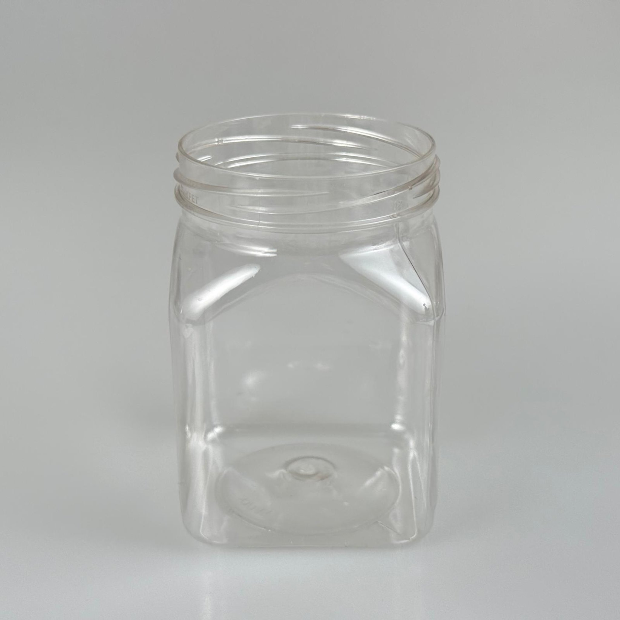 250 CC KARE PET KAVANOZ KAPAKSIZ (63 AĞIZ) - 250 ML PLASTİK KAVANOZ