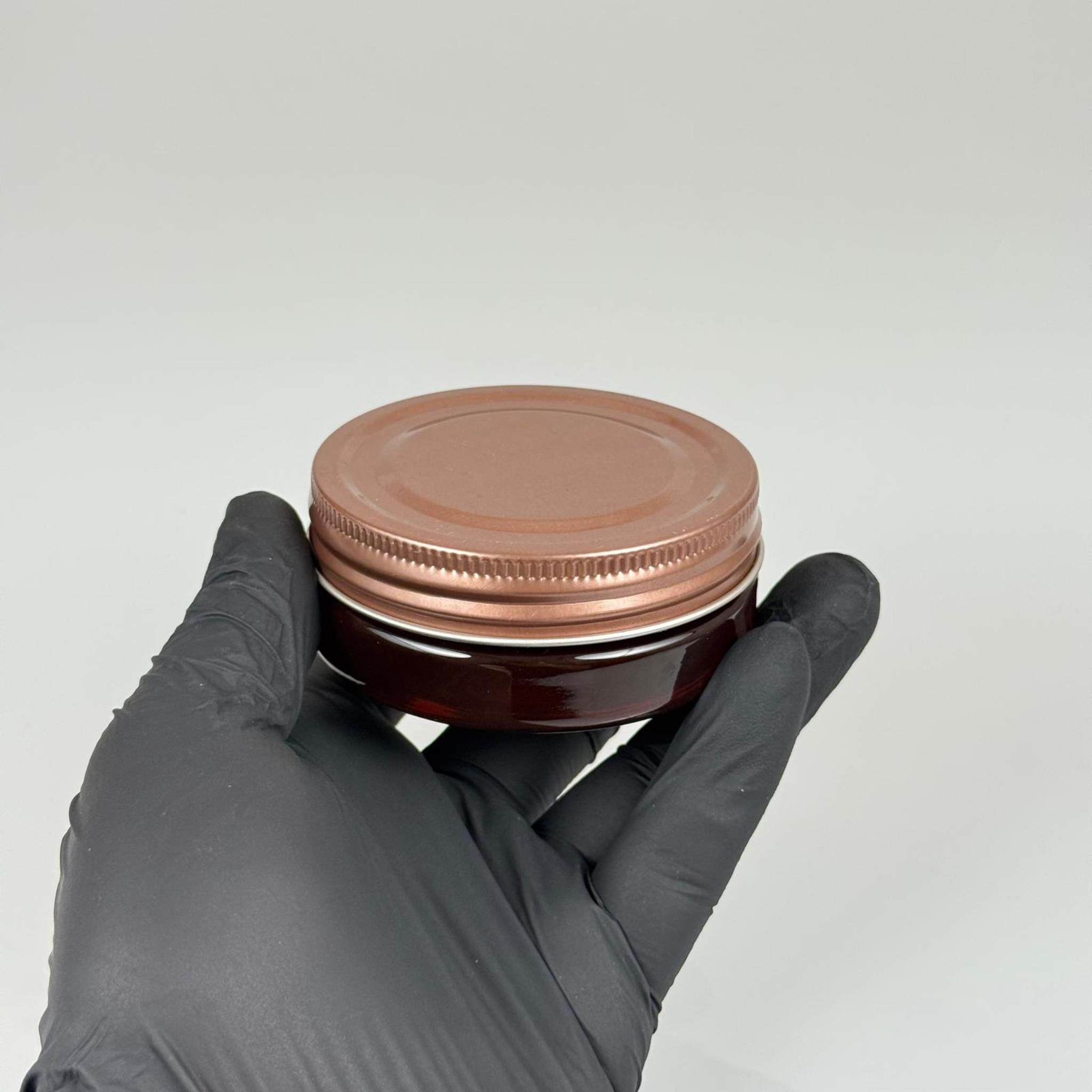 50 ML SERT PET KAVANOZ + BRONZ METAL KAPAK + İÇ TIPA - 50 CC KALIN AMBER PLASTİK KAVANOZ BRONZ METAL KAPAKLI İÇ TIPALI TAKIM - KREM KAVANOZLARI