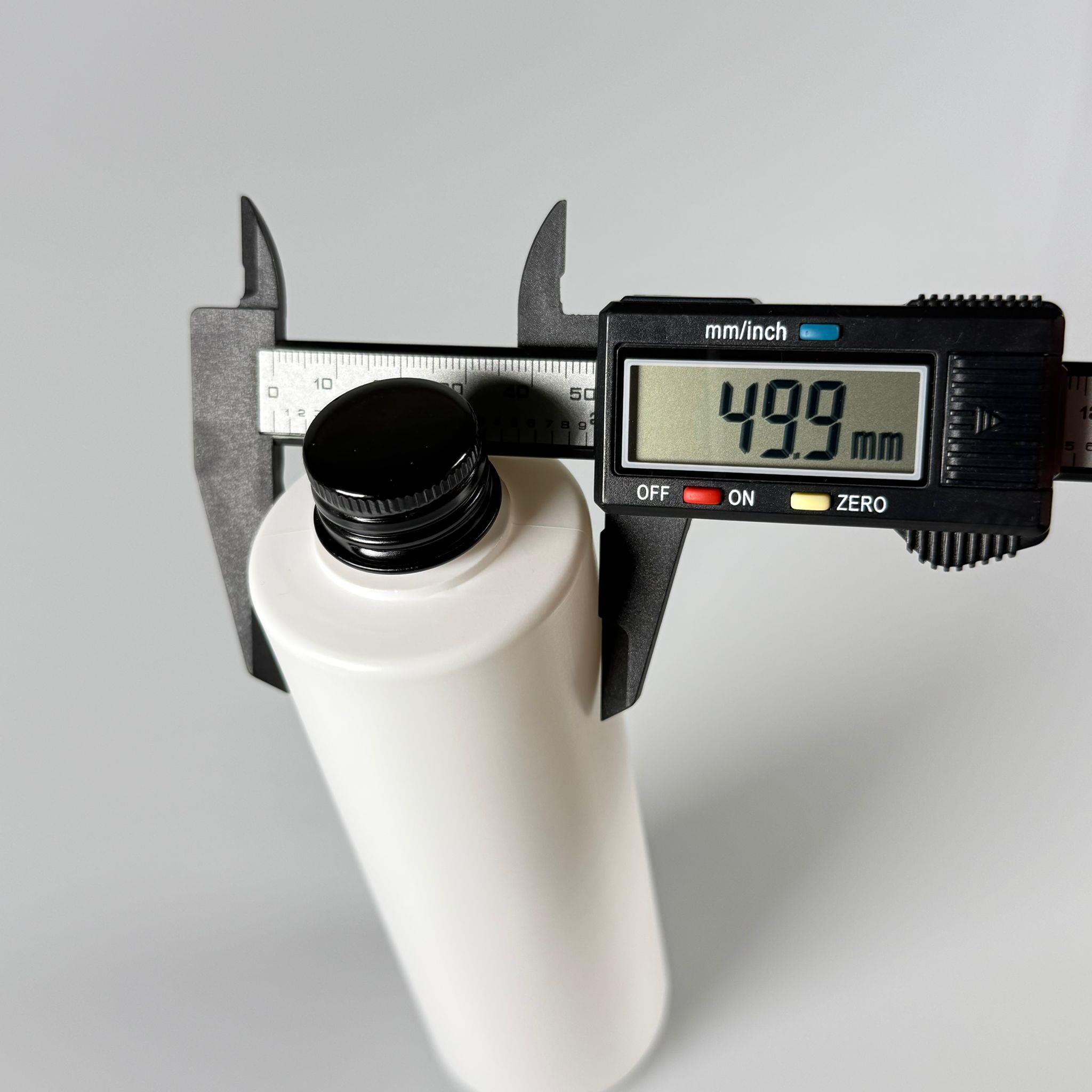 200 CC (SİLME 250 CC) BEYAZ SİLİNDİR MODEL MAT SERT POLİETİLEN ŞİŞE - SİYAH METAL KAPAKLI - 200 ML BEYAZ PLASTİK ŞİŞE