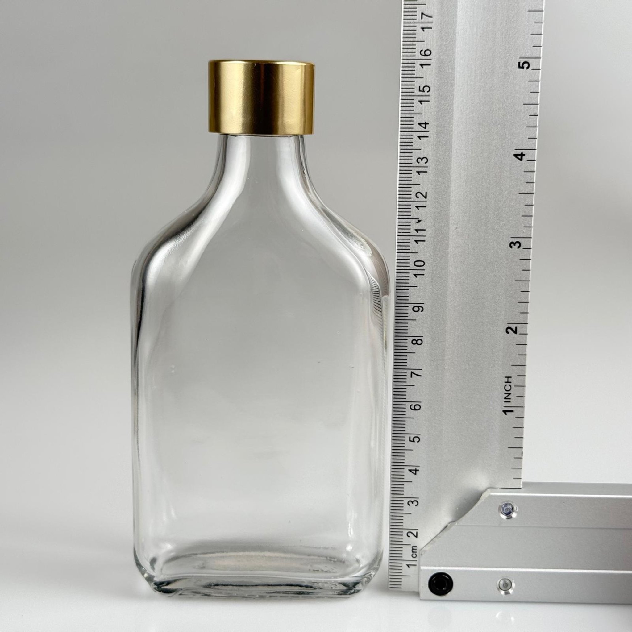 200 CC YASSI CAM COLD BREW ŞİŞE - SOĞUK KAHVE ŞİŞESİ -  ALÜMİNYUM KAPLAMALI GOLD KAPAKLI + KÖR TIPALI TAKIM - 200 ML CAM ŞİŞE