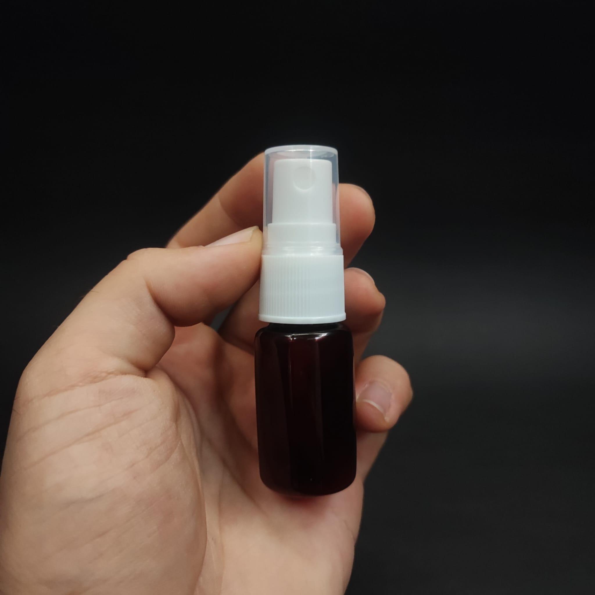 10 CC AMBER PET ŞİŞE - BEYAZ SPREYLİ TESTER 10 ML PLASTİK ŞİŞE