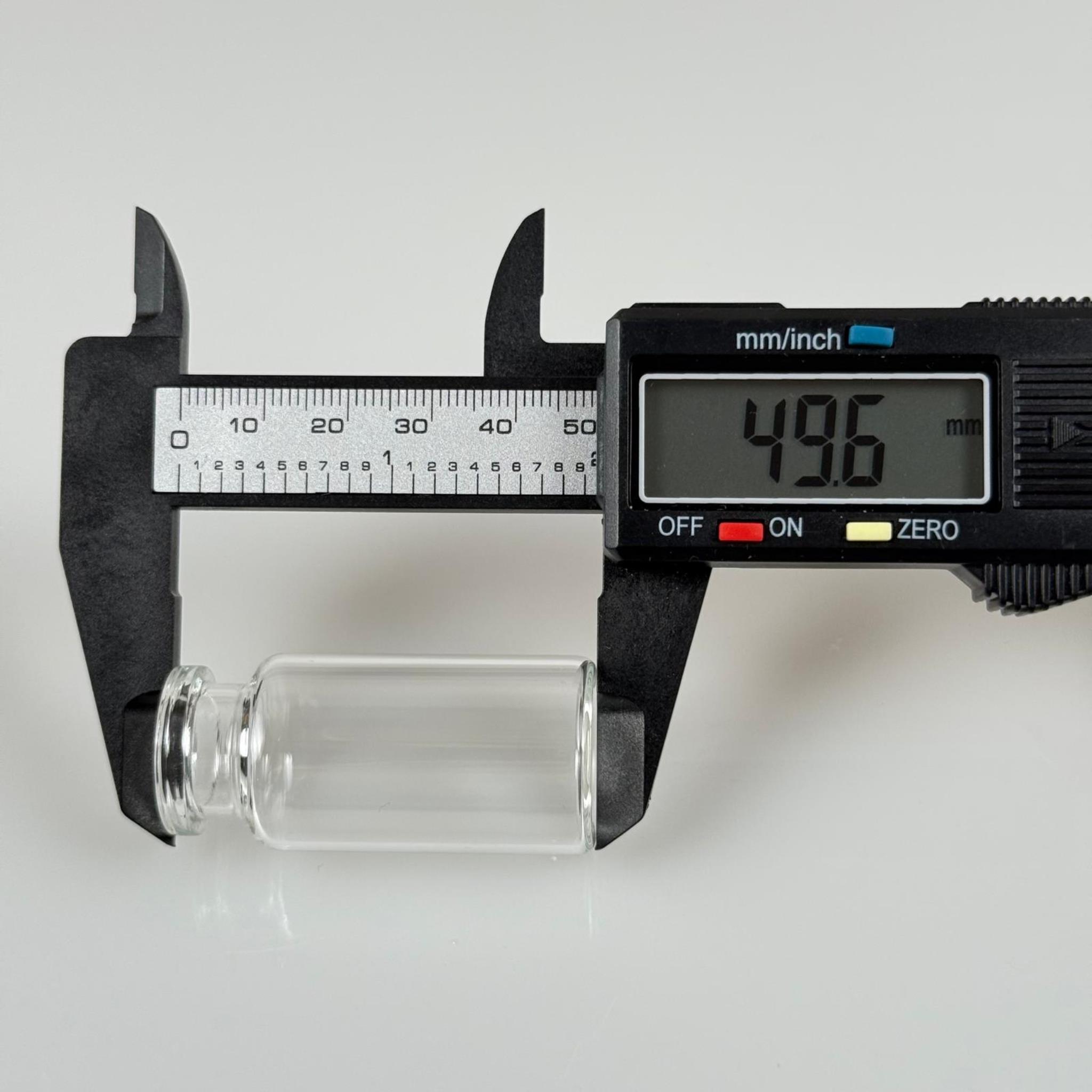 BOROSİLİKAT CAM ŞİŞE - 12 CC - 23x50 MM - ÇEKME CAM BORU FLAKON İNCE PENİSİLİN ŞİŞESİ - AĞIZ ÇAPI 20 MM - FLAKON ŞİŞELERİ VİAL ŞİŞE