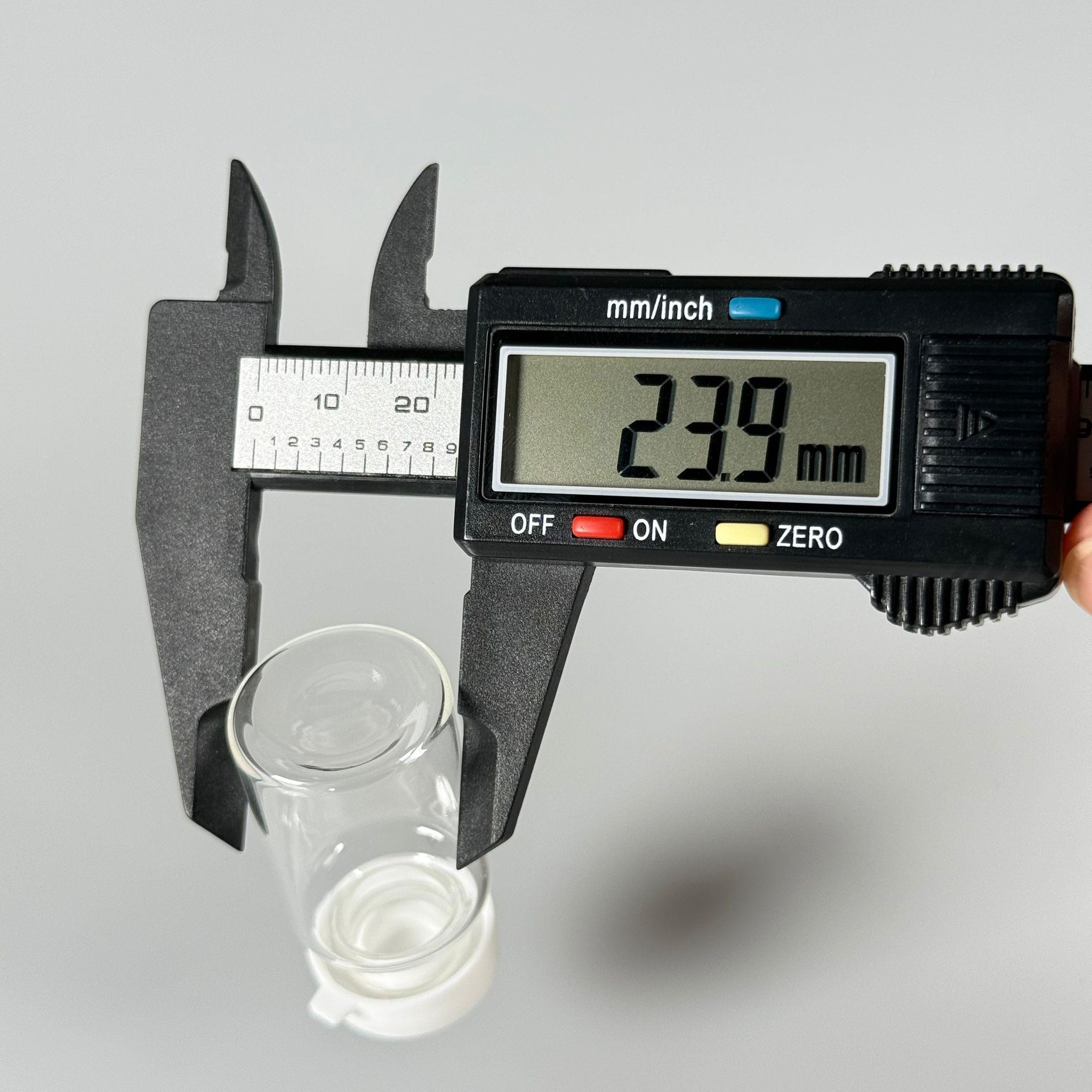 BOROSİLİKAT BEYAZ KAPAKLI CAM ŞİŞE - 15 CC - 24x45 MM - ÇEKME CAM BORU FLAKON İNCE PENİSİLİN ŞİŞESİ