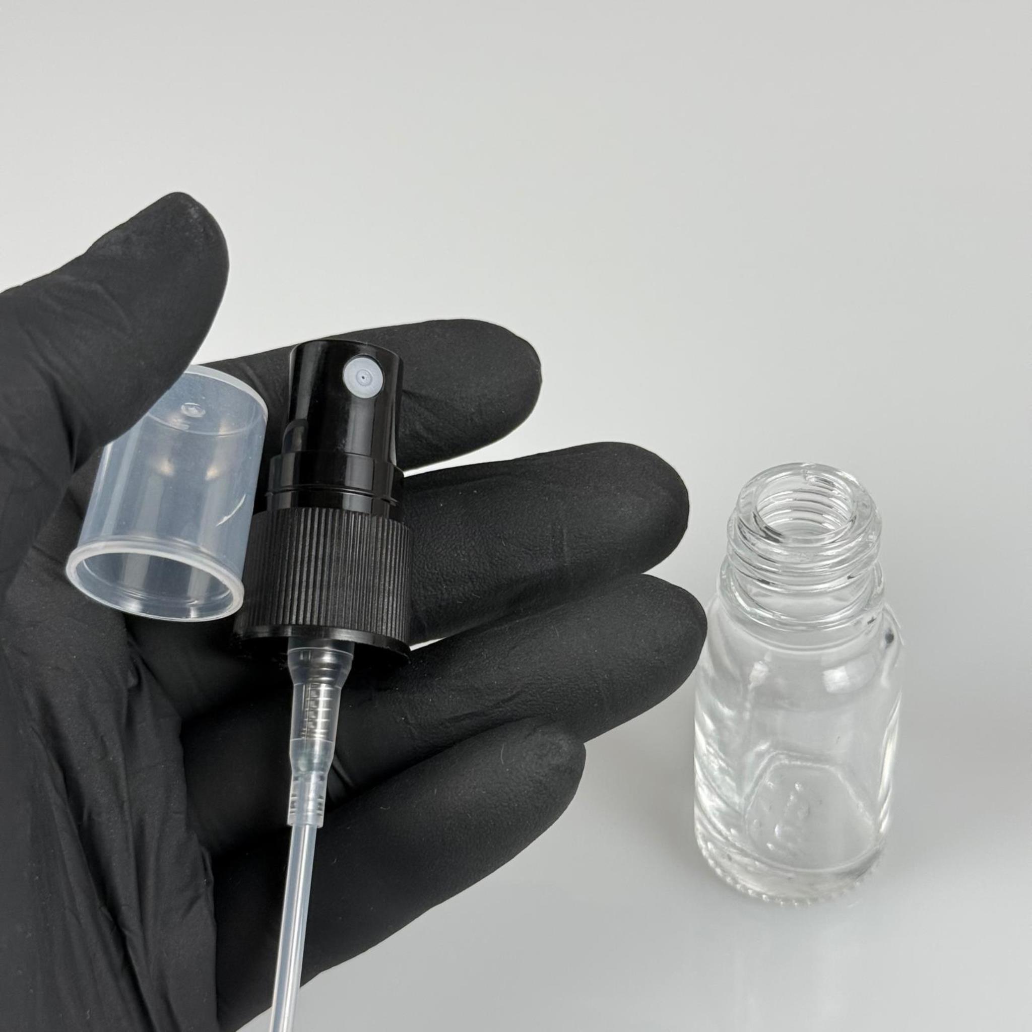 10 CC CAM ŞİŞE SİYAH SPREYLİ TAKIM - 10 ML SPREYLİ CAM ŞİŞE