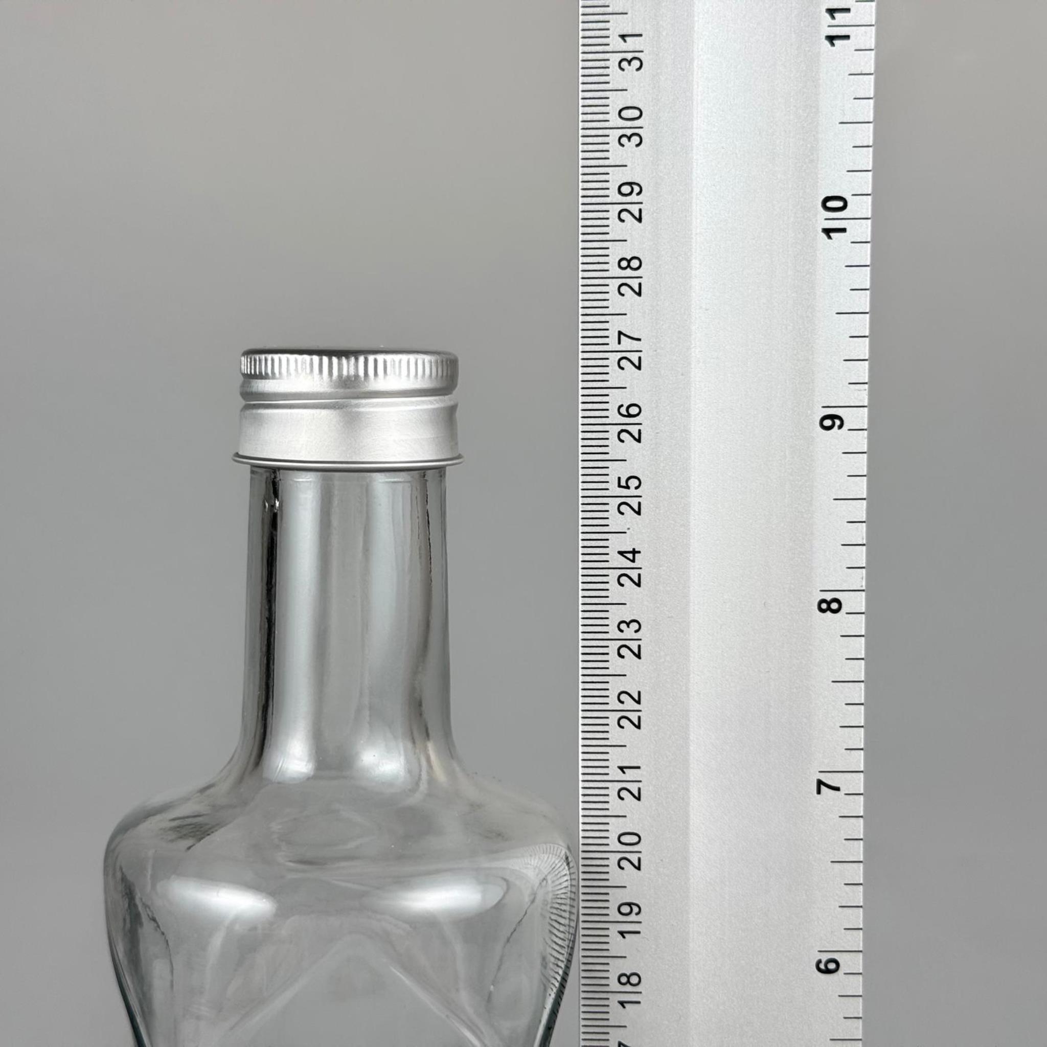 500 CC DESENLİ DORİKA CAM ŞİŞE - GÜMÜŞ METAL ALÜMİNYUM KAPAKLI - 500 ML DORİKA YAĞ ŞİŞESİ - SİRKE ŞİŞESİ