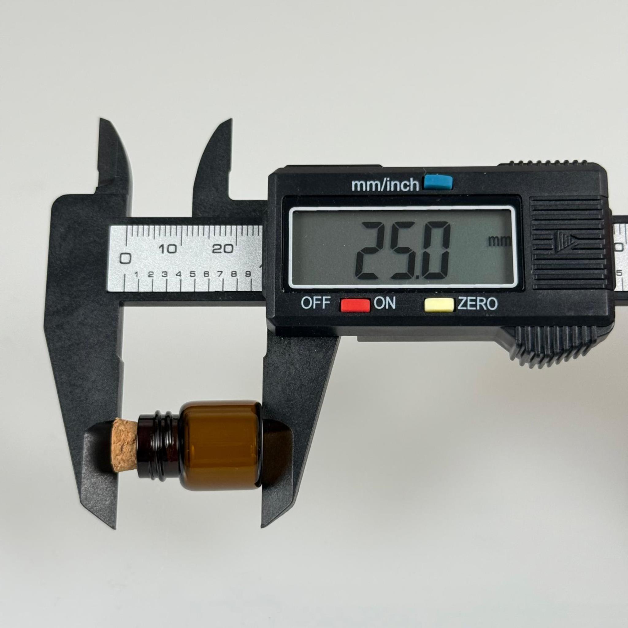 1 CC MANTAR TIPALI CAM ŞİŞE - AMBER 1 ML MANTARLI MİNİ CAM ŞİŞE