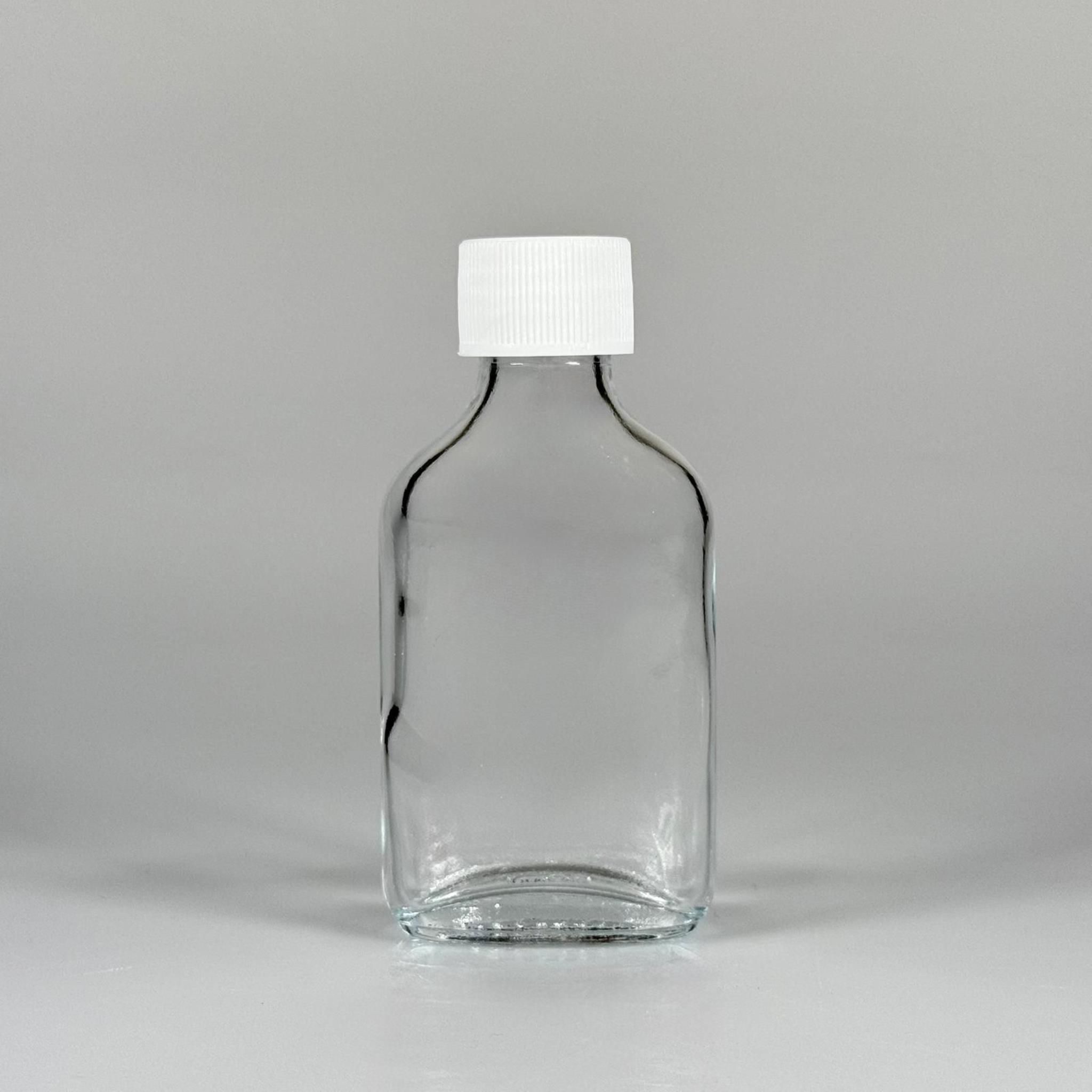 50 CC YASSI CAM ŞİŞE - BEYAZ PLASTİK KAPAKLI - 50 ML CAM ŞİŞE - SOĞUK KAHVE İÇİN COLD BREW ŞİŞESİ