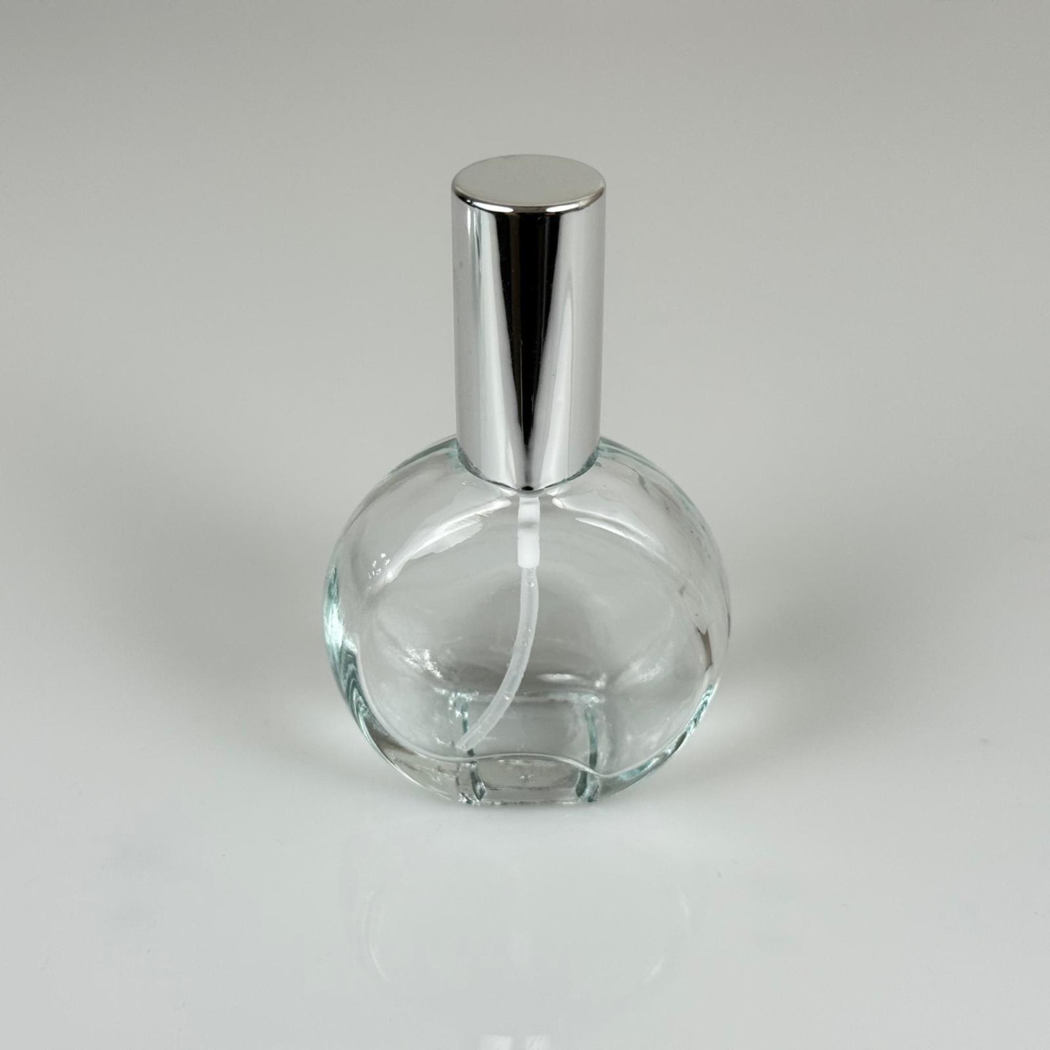 50 CC OVAL YUVARLAK CAM ŞİŞE + GÜMÜŞ SPREY FISFIS - 50 ML HEDİYELİK CAM KOLONYA ŞİŞESİ - DÜĞÜN, NİŞAN, SÖZ, KINA, CENAZE, PROMOSYON, PARFÜM İÇİN HEDİYELİK KOLONYA ŞİŞELERİ