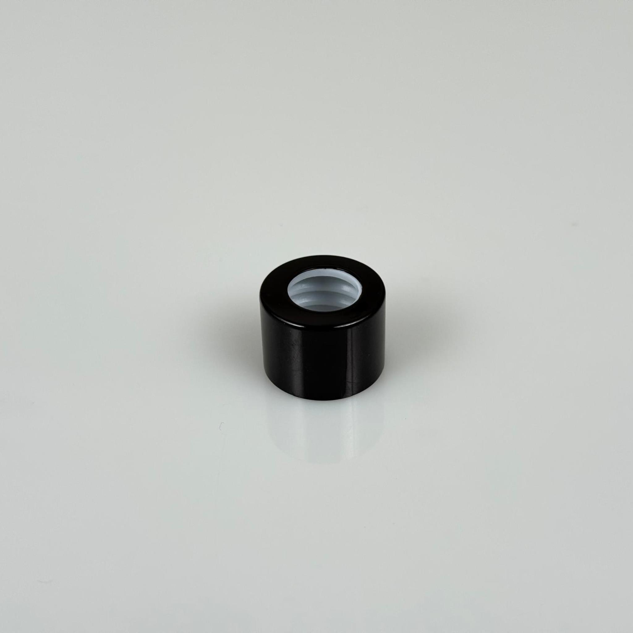 18 MM DELİKLİ SİYAH METALİK KAPLAMALI KAPAK (DAMLALIK İÇİN)