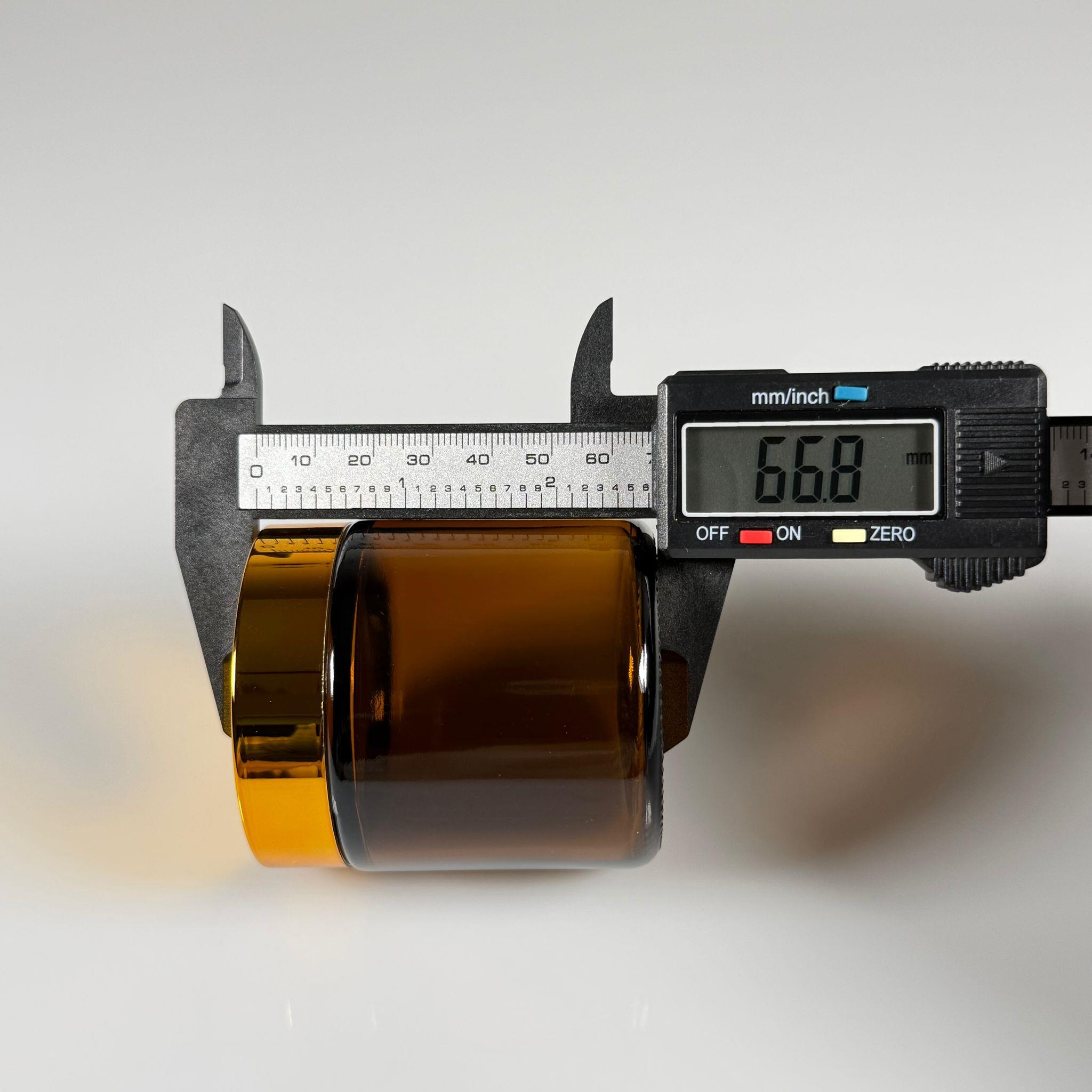 100 CC CAM AMBER KREM KAVANOZU - GOLD KAPAKLI İÇ CONTALI - 100 ML KAHVERENGİ KREM KAVANOZU - AMBER MUM KAVANOZU