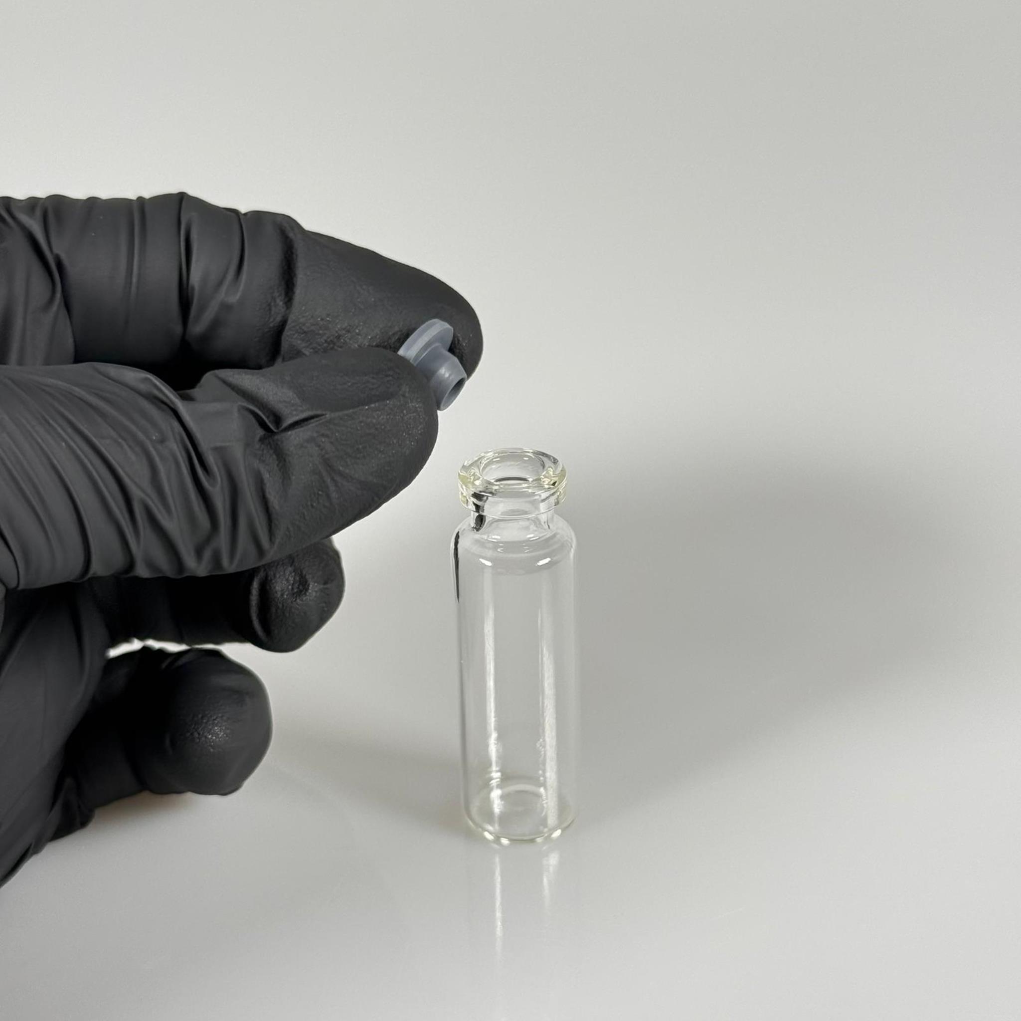 5 ML vial flakon şişe - 13 ağız 5 cc şeffaf cam ilaç şişesi + kauçuk butil enjektör tıpası