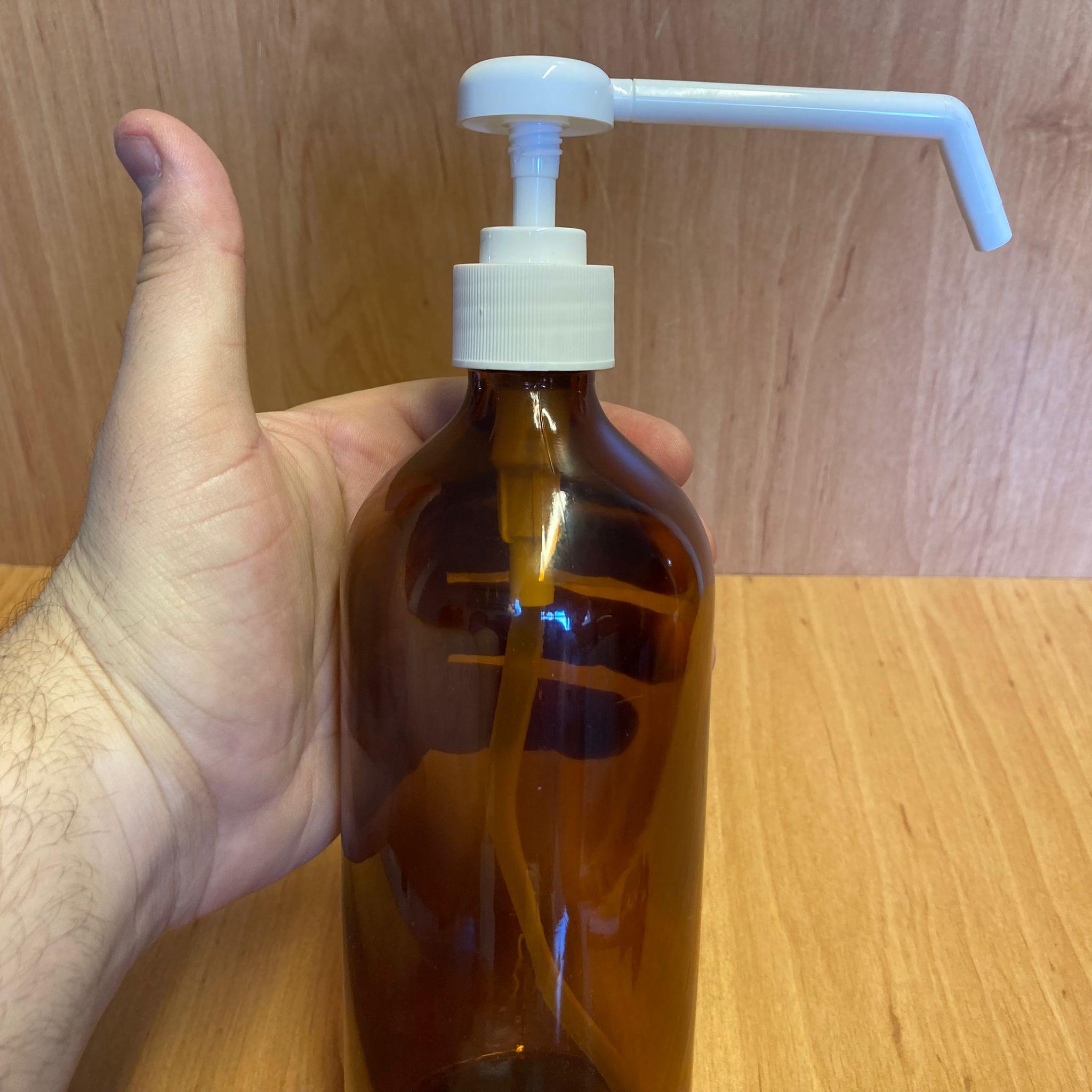 500 CC AMBER TOMBUL CAM ŞİŞE - BEYAZ DİSPANSİYER SPREY PÜSKÜRTÜCÜLÜ - 500 ML KAHVERENGİ SPREYLİ ŞİŞE