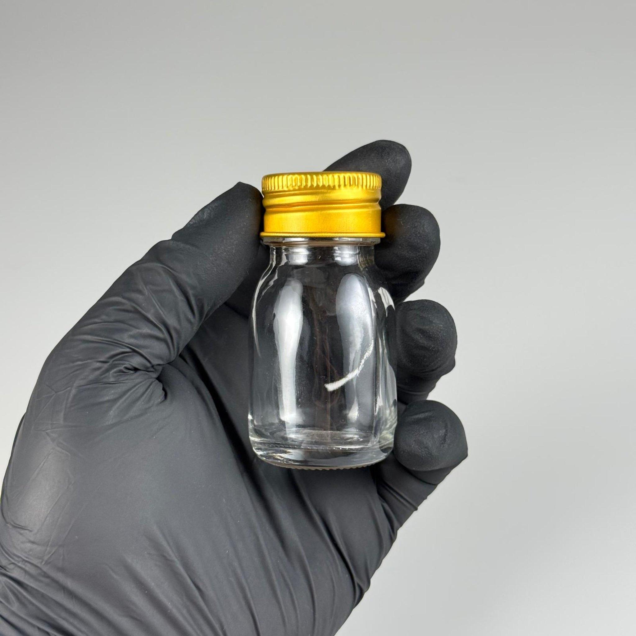 30 CC GENİŞ AĞIZLI ŞEFFAF CAM ŞİŞE + GOLD METAL KAPAKLI TAKIM - 30 ML ŞEFFAF ŞURUP ECZA ŞİŞESİ - MİNİ ŞEFFAF SHOT VE TADIM ŞİŞESİ