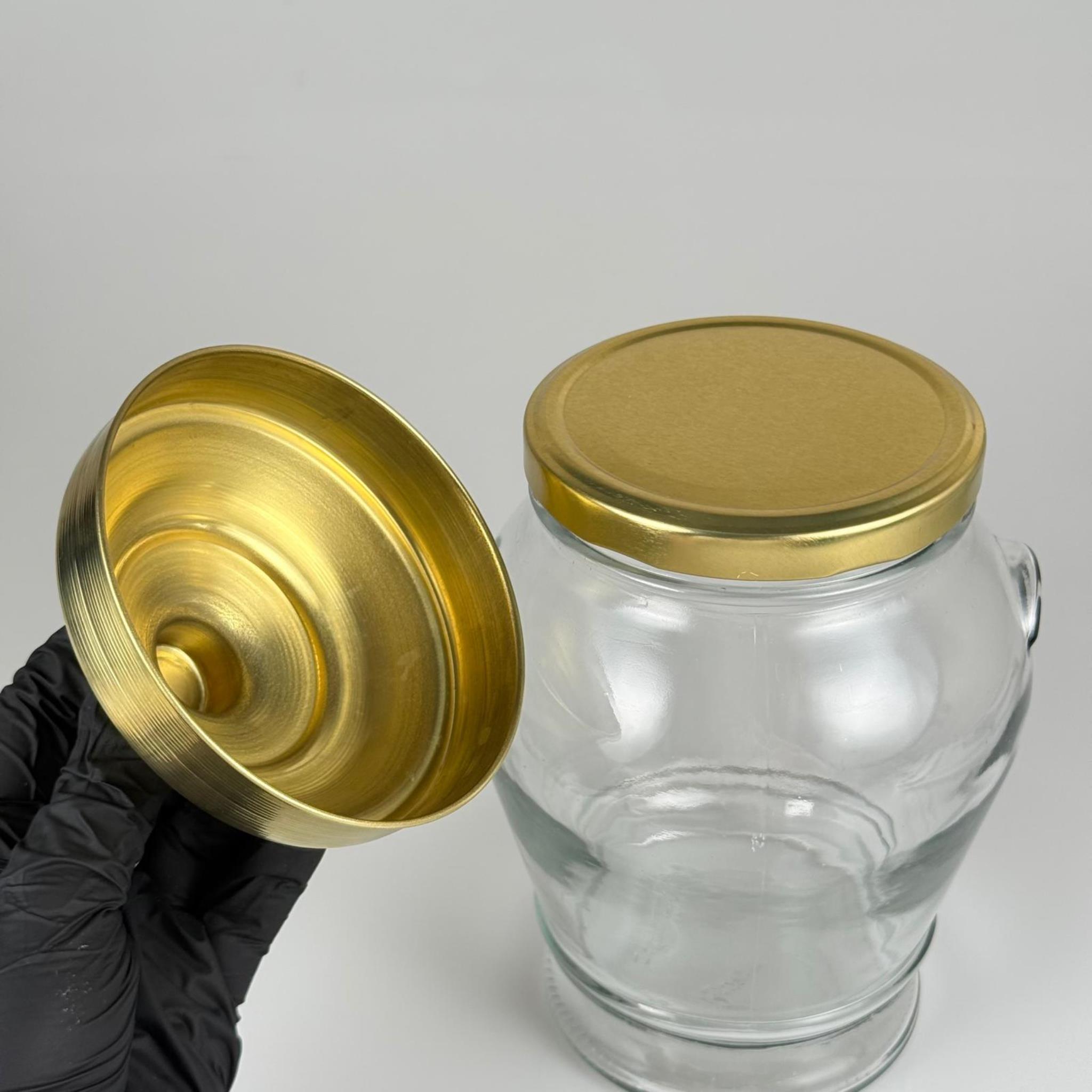 AKTAR, BAKKALİYE, TEŞHİR İÇİN NOSTALJİ PİRİNÇ KAPAKLI CAM KAVANOZ - 1500 ML KULPLU
