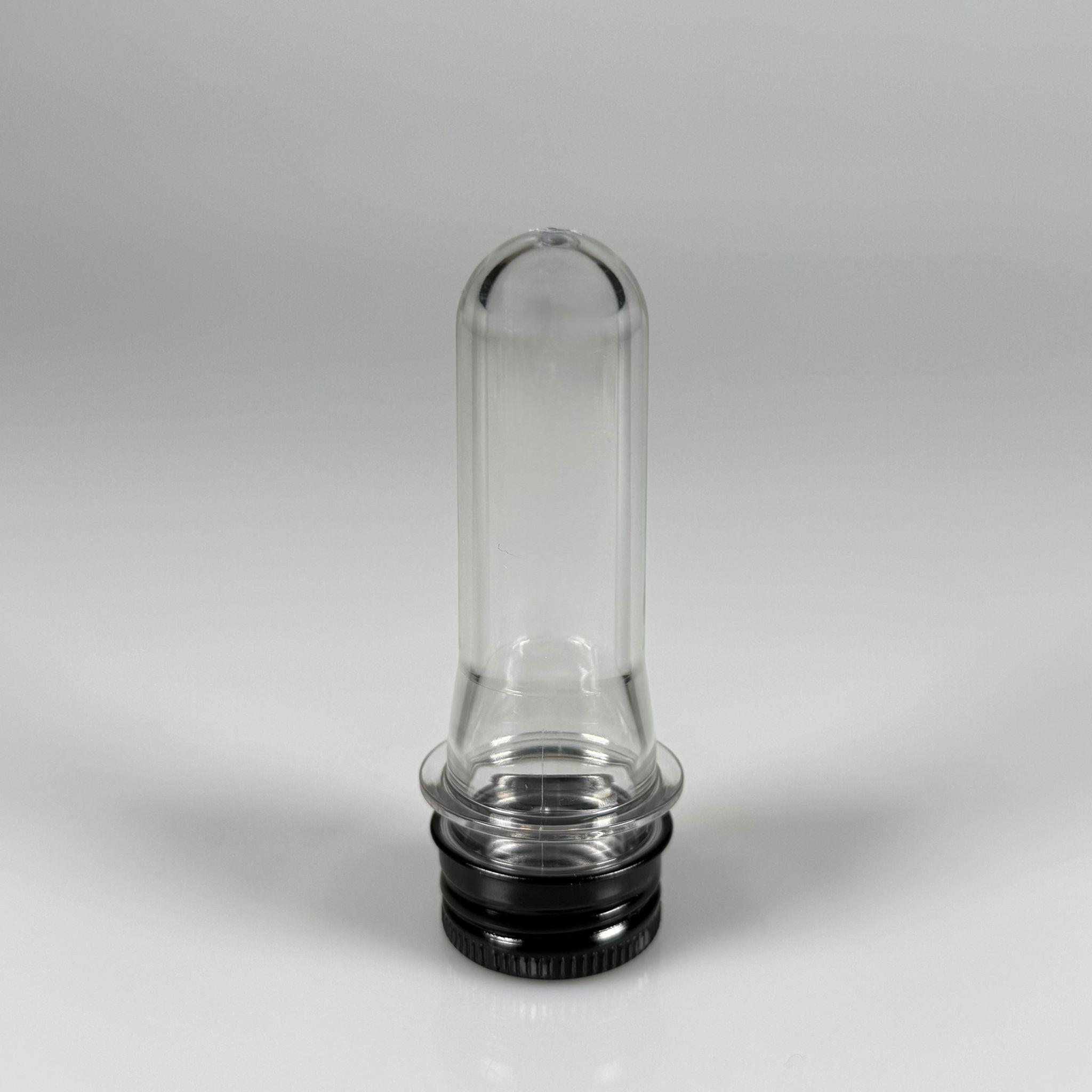 9 CM TÜP - 20 CC UZUN KALIN (20 GR) PET ŞİŞE  - SİYAH ALÜMİNYUM METAL KAPAKLI  - BAHARAT, DENEY TÜPÜ, AYAKKABI BAĞCIĞI VB İÇİN PLASTİK TÜP