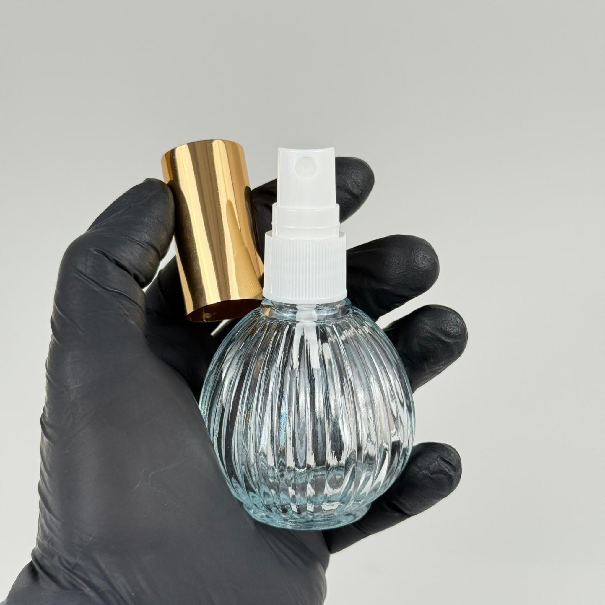 50 CC ÇİZGİLİ TOP CAM ŞİŞE + GOLD SPREY FISFIS - 50 ML HEDİYELİK CAM KOLONYA ŞİŞESİ - DÜĞÜN, NİŞAN, SÖZ, KINA, CENAZE, PROMOSYON, PARFÜM İÇİN HEDİYELİK KOLONYA ŞİŞELERİ