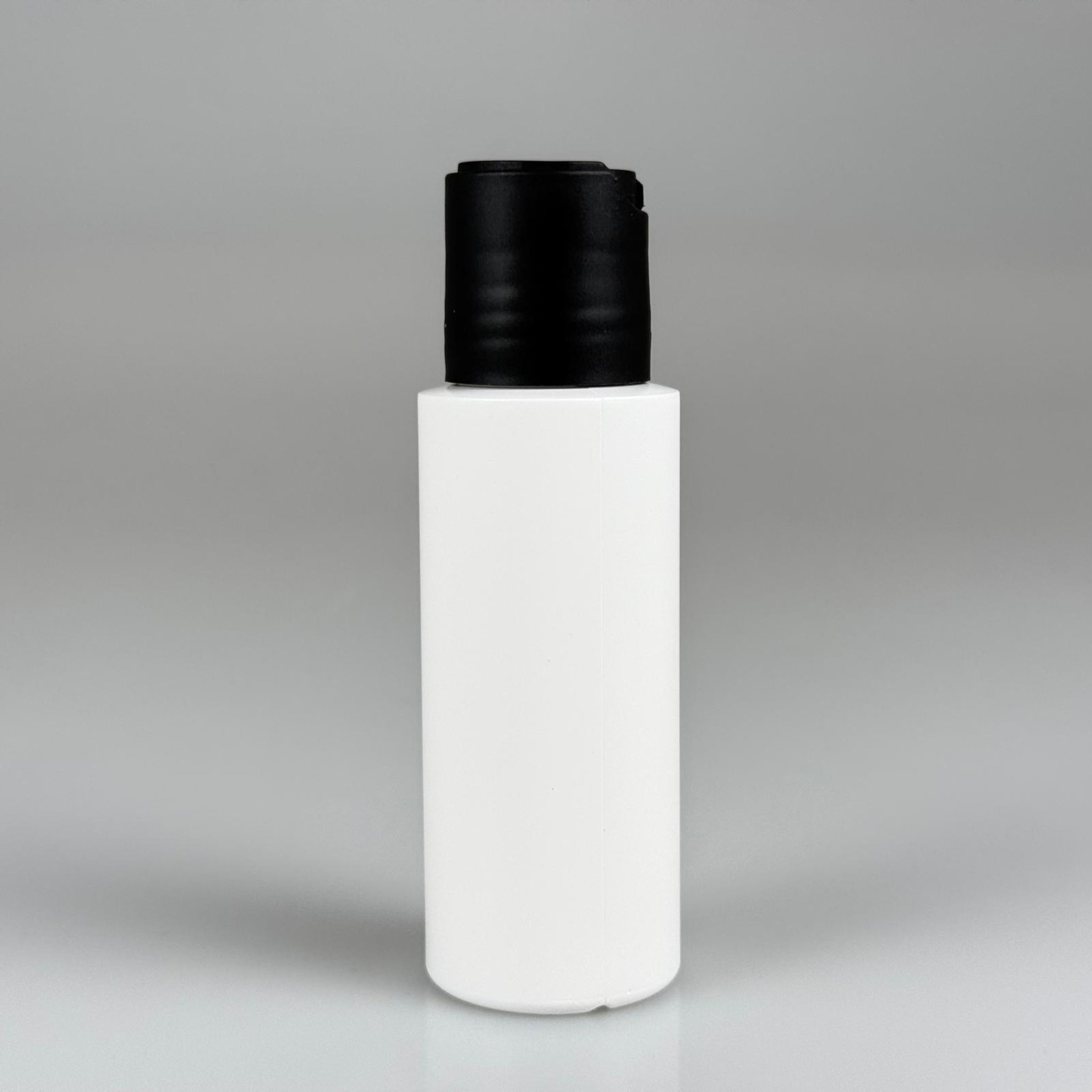 50 CC BEYAZ POLİETİLEN ŞAMPUAN ŞİŞESİ -  50 ML SİYAH DİSKTOP ŞAMPUAN KAPAKLI