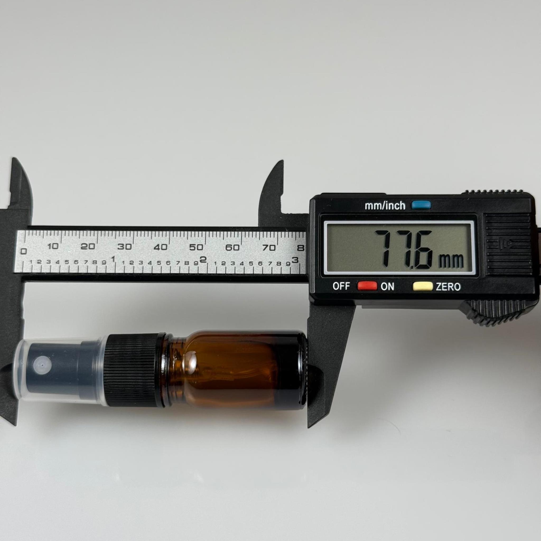 5 CC AMBER CAM ŞİŞE SİYAH SPREYLİ TAKIM - 5 ML SPREYLİ KAHVERENGİ CAM ŞİŞE