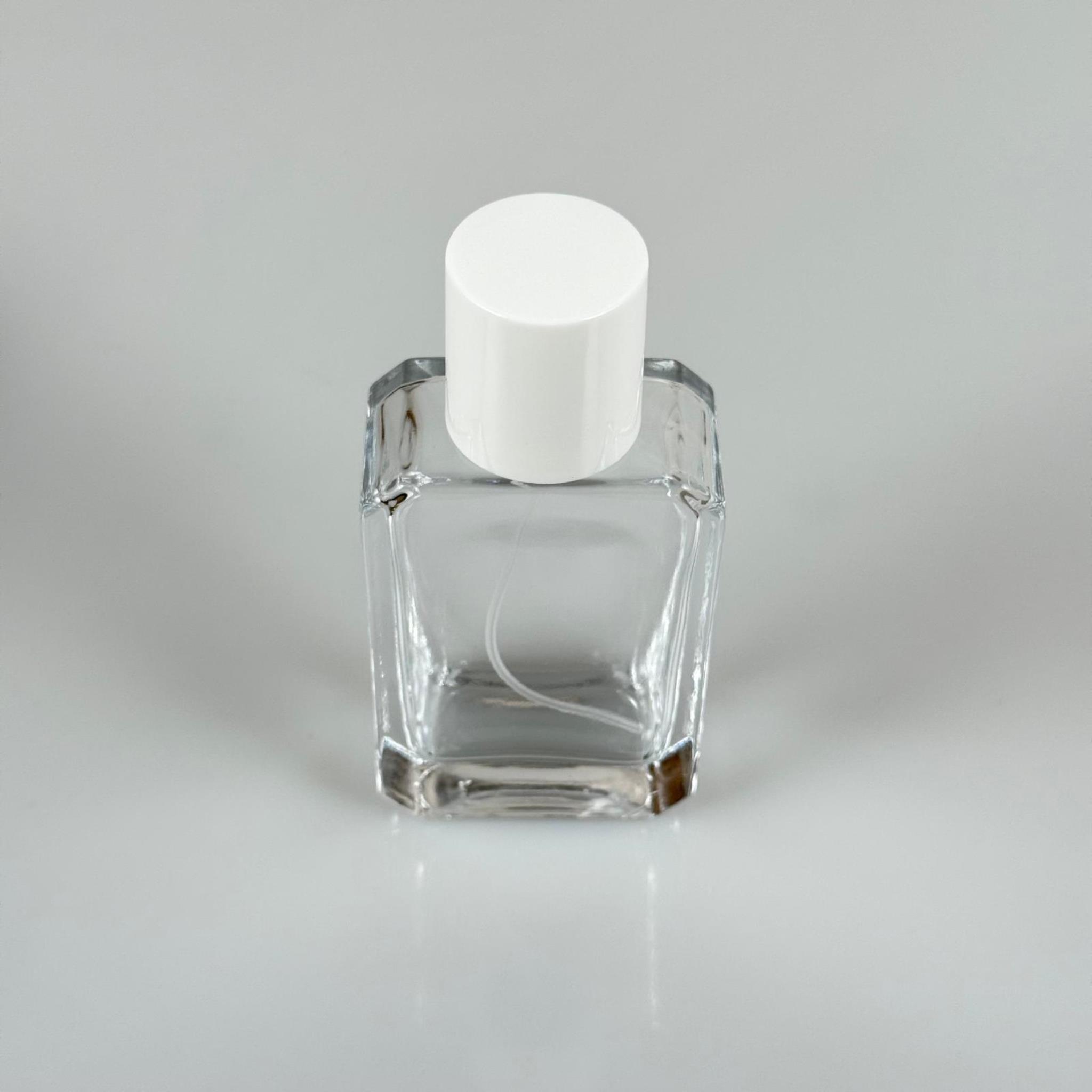 50 ML KÖŞELİ MODEL ANGEL PARFÜM ŞİŞESİ - GOLD METAL SPREYLİ + BEYAZ KAPAKLI (AĞIZ 15 MM GEÇME KOLAY KAPAMA)