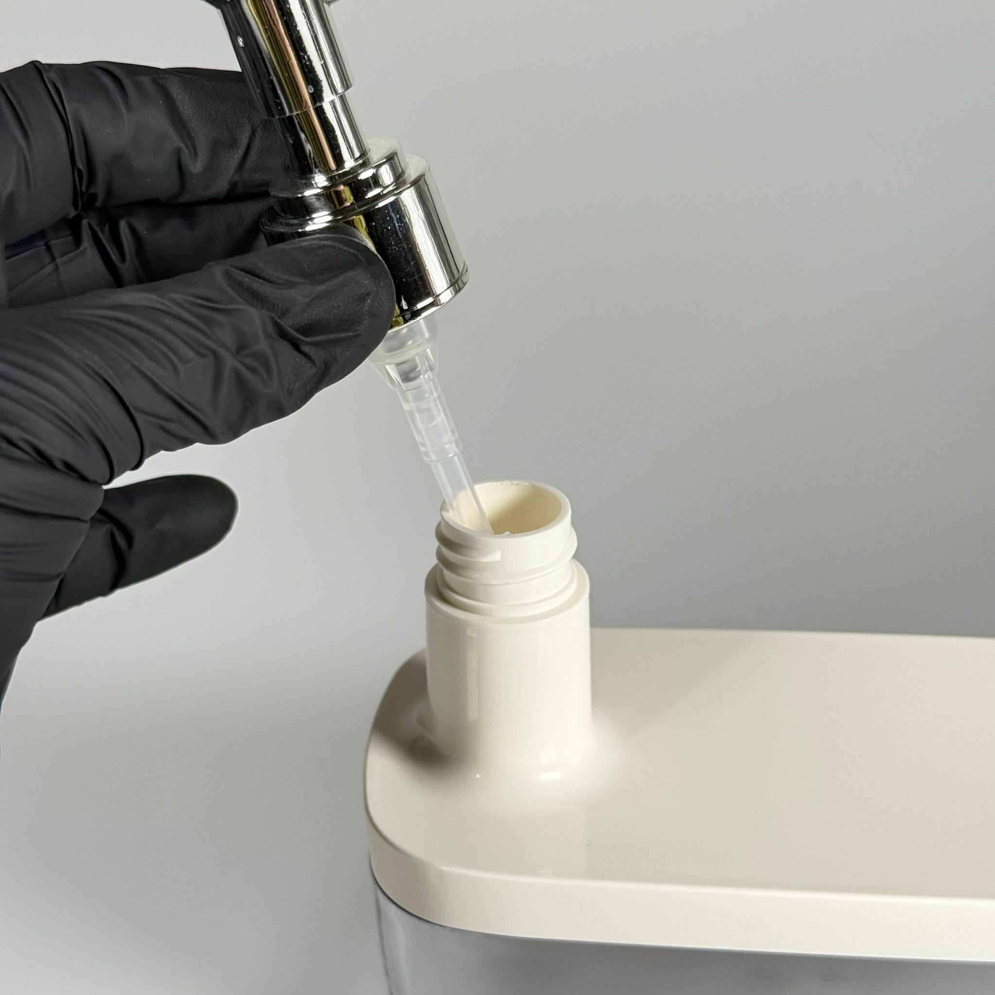 KAYIK TİP MİKA SABUNLUK 350 ML + GÜMÜŞ POMPALI TAKIM